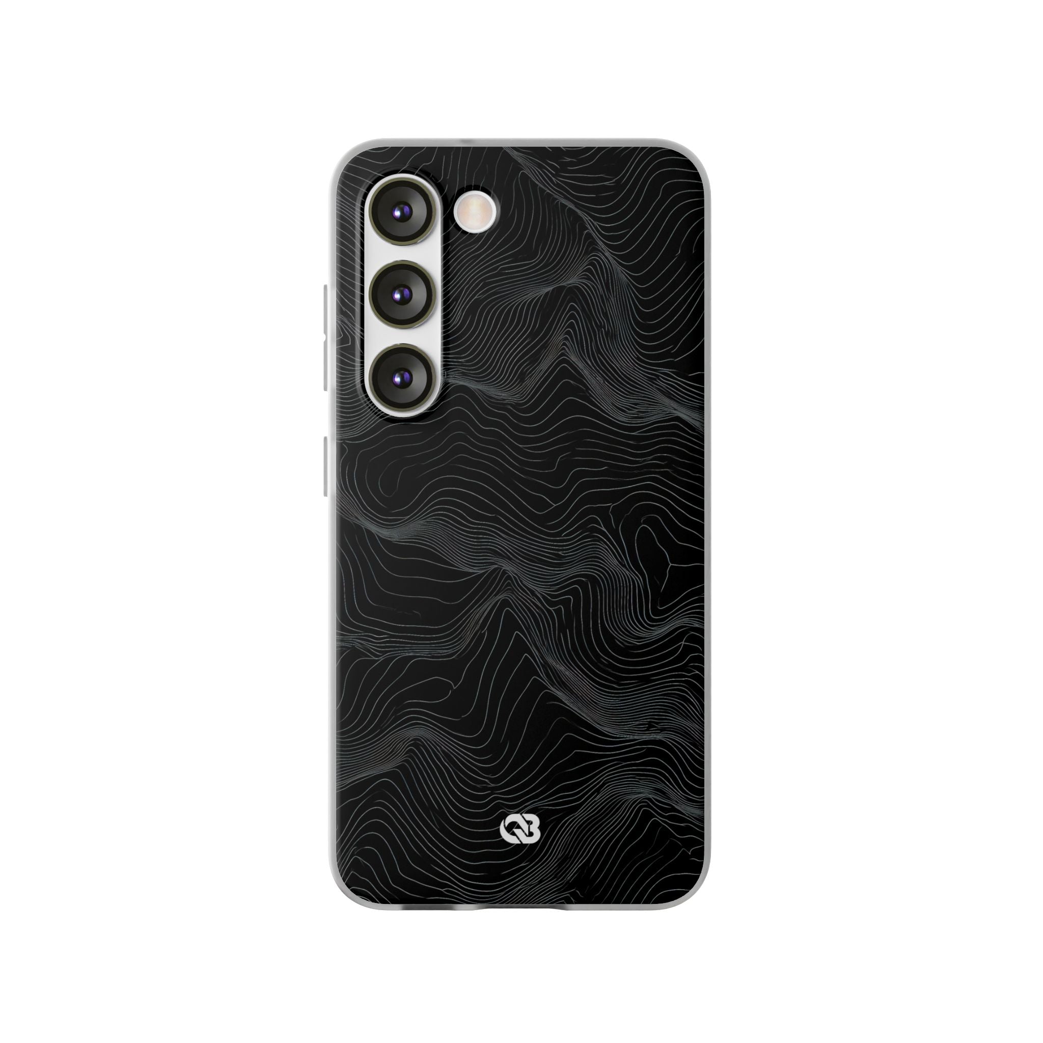 Black Lite Phone Case for Samsung - Obsidian Topo Wireframe