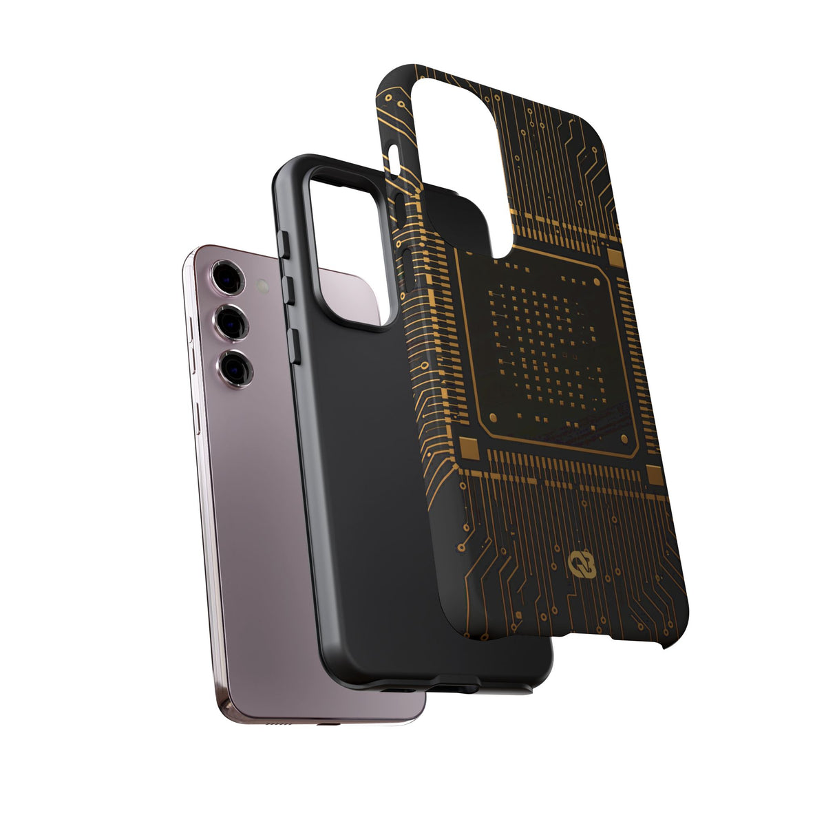 Gold Tough Phone Case for Samsung - Cyber Gold Processor