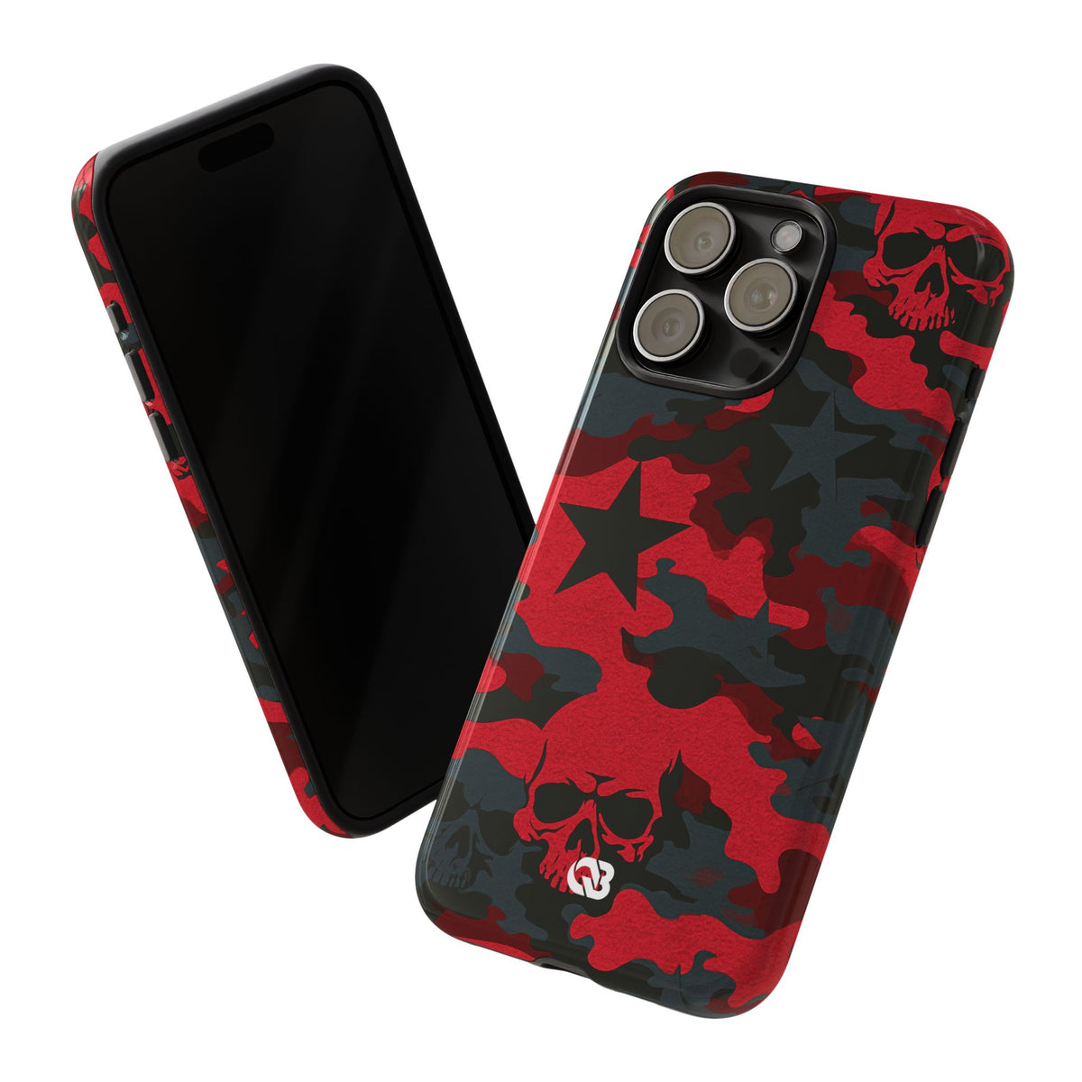 Crimson Skull Camo · Tough Phone Case for iPhone · Red