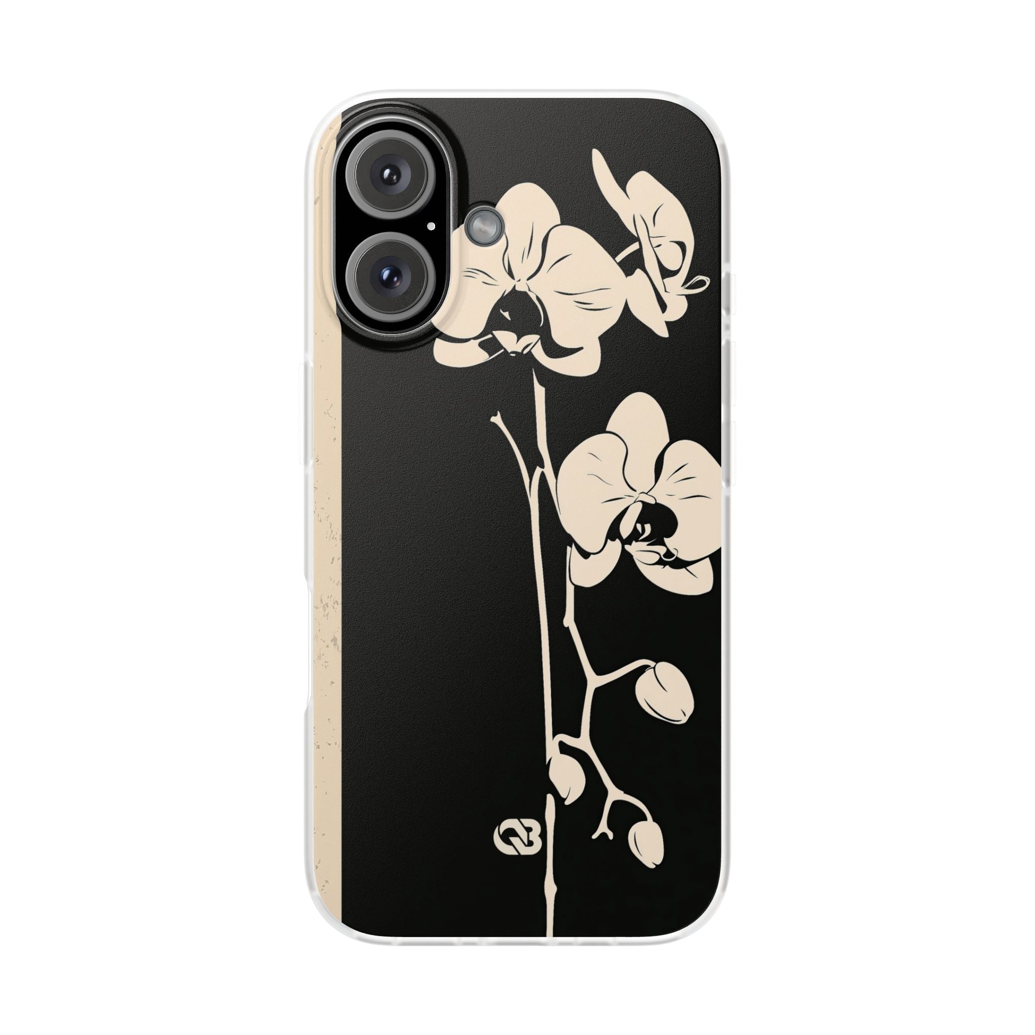Black Lite Phone Case for iPhone - Obsidian Bone Orchid