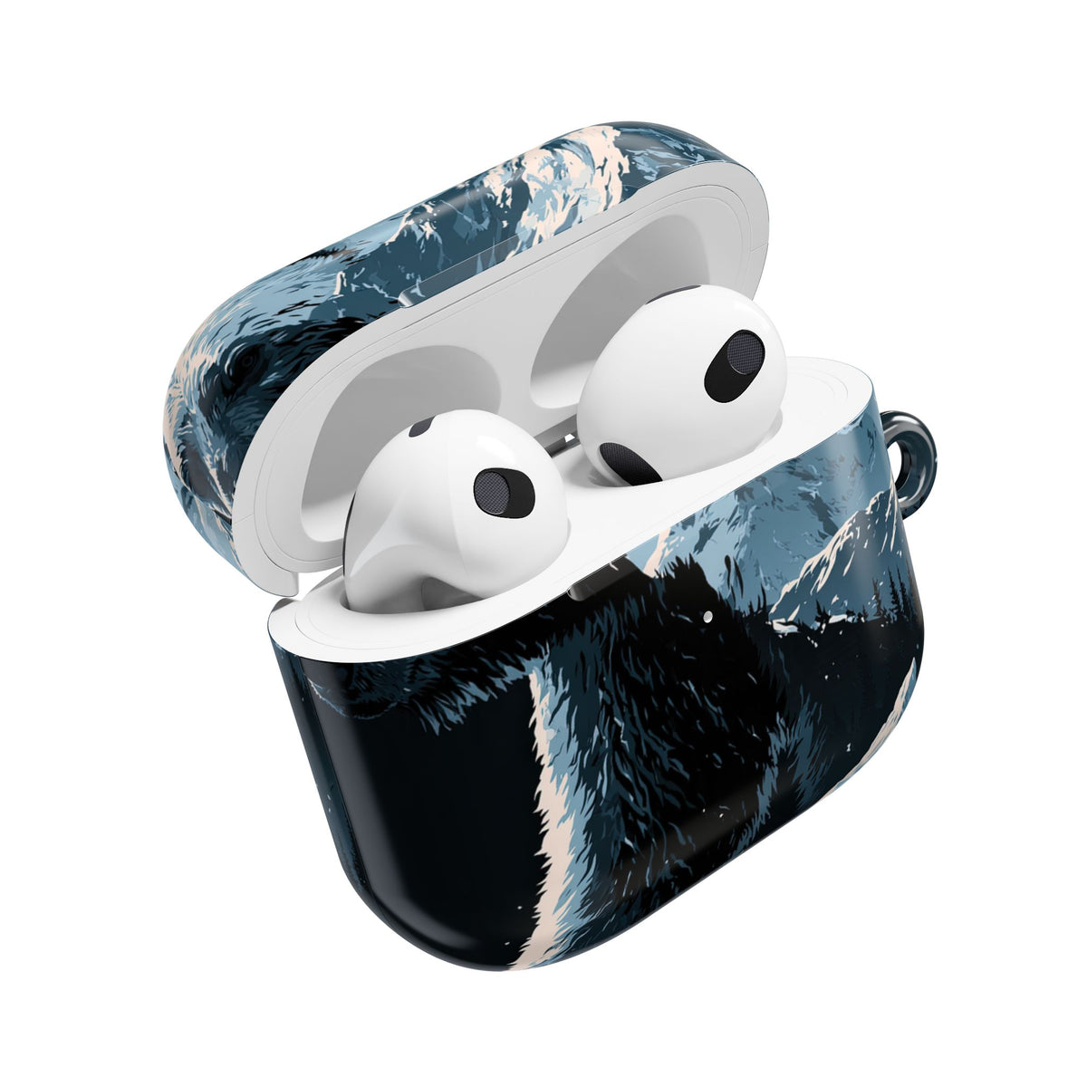 Nordic Arctic Bear · Hard Case for AirPods & AirPods Pro · Black