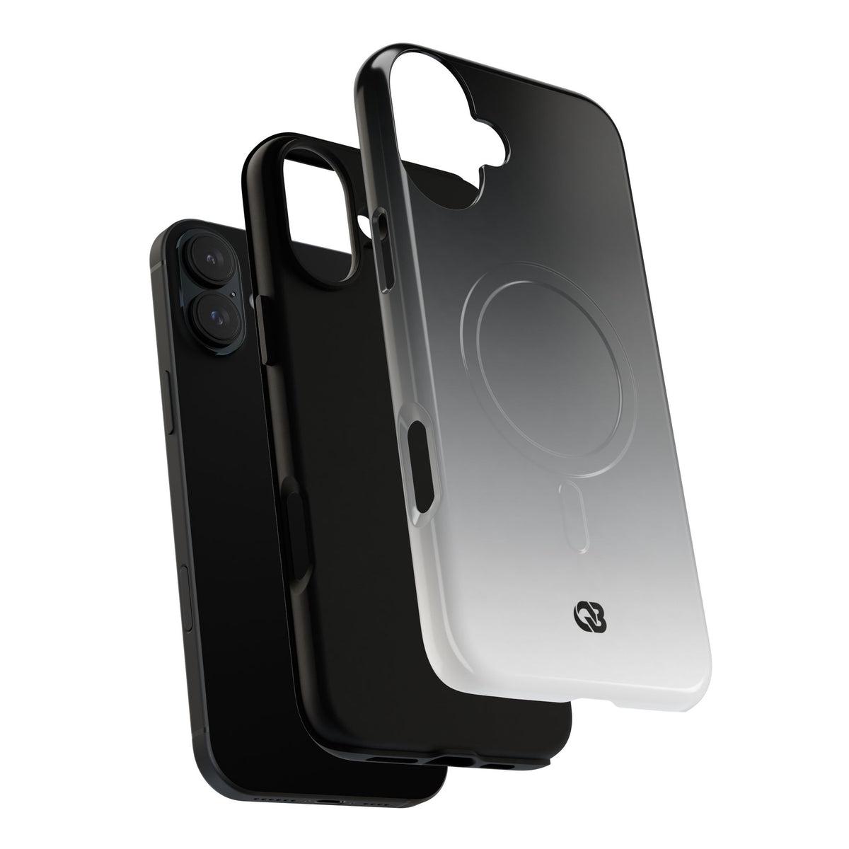 Noir Ombre Fade · Tough 2.0 Magnetic Phone Case for iPhone · Black