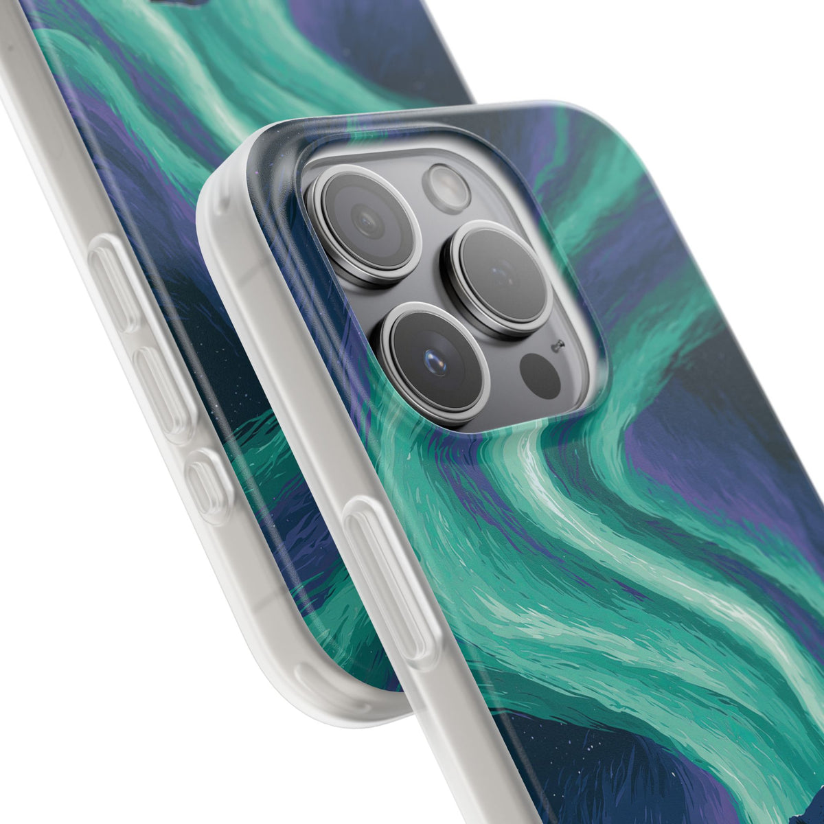 Arctic Aurora Bear · Lite Phone Case for iPhone · Teal