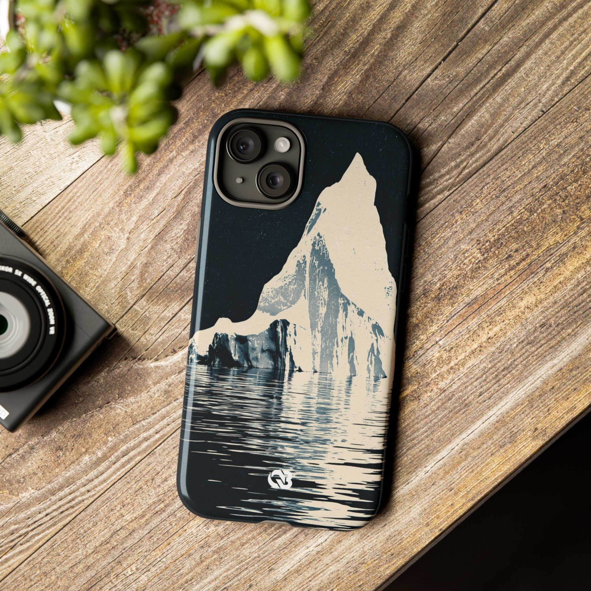 Blue Tough Phone Case for iPhone - Frozen Navy Monolith