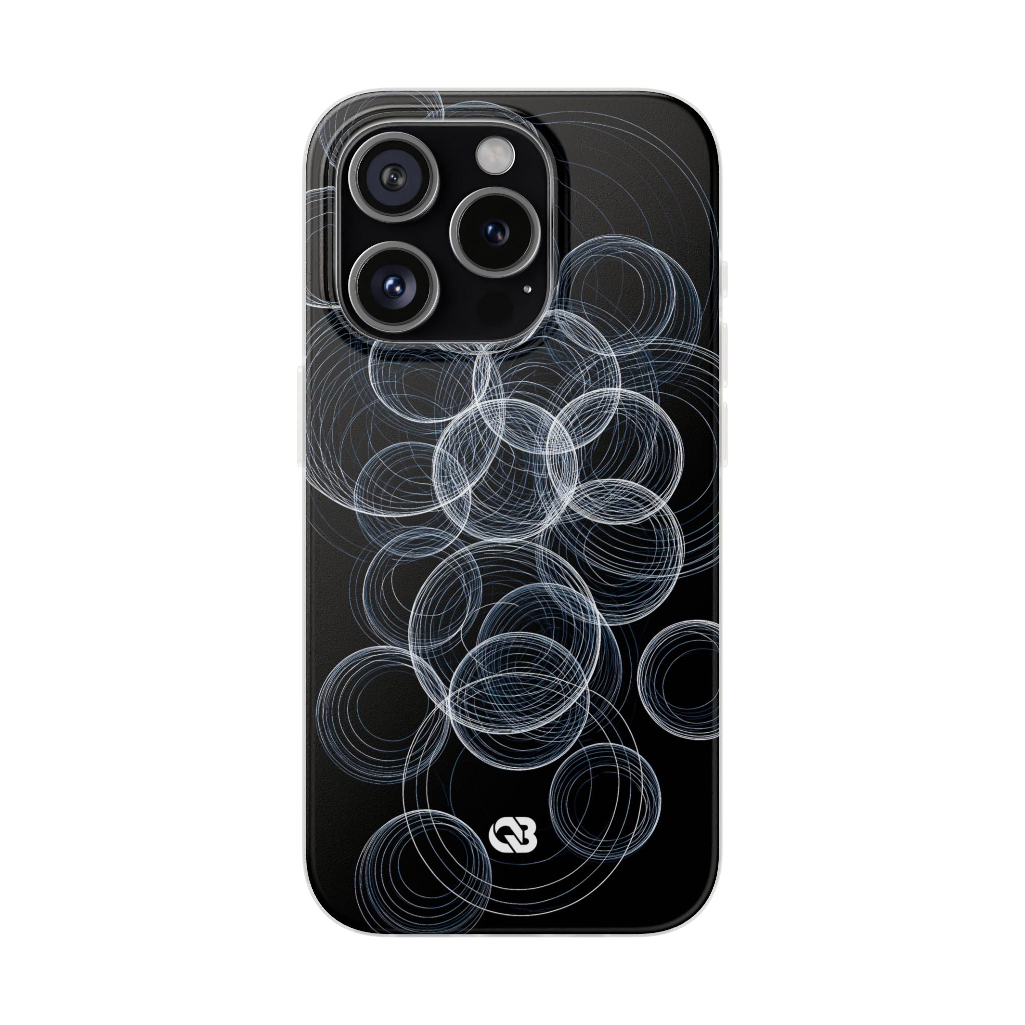 Black Lite Phone Case for iPhone - Frosted Ring Matrix