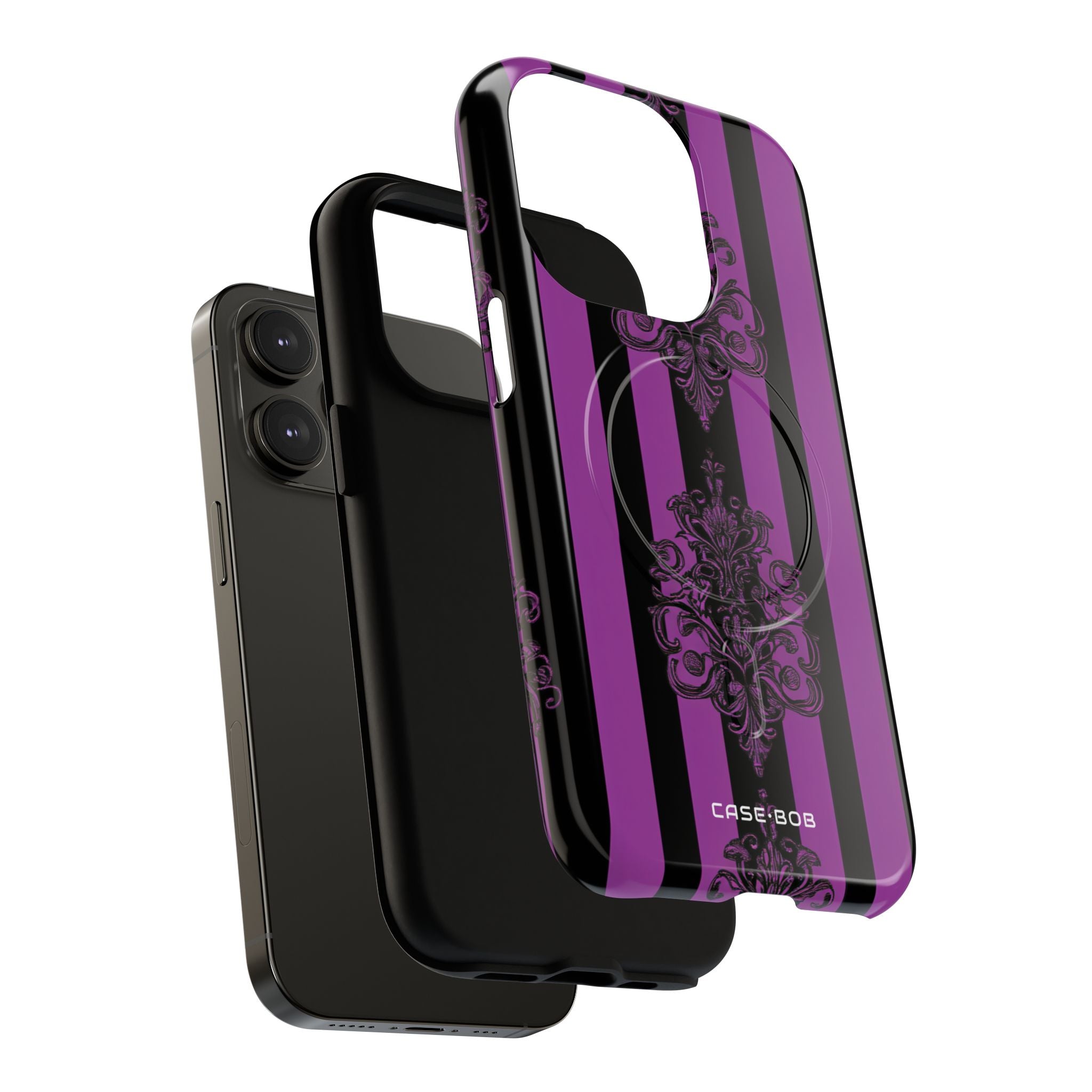 Damask Elegance Purple iPhone 14 Pro Case - Tough+