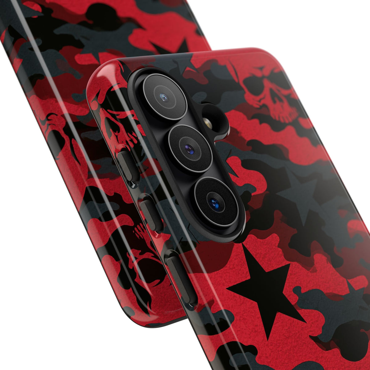 Crimson Skull Camo · Tough Phone Case for Samsung · Red