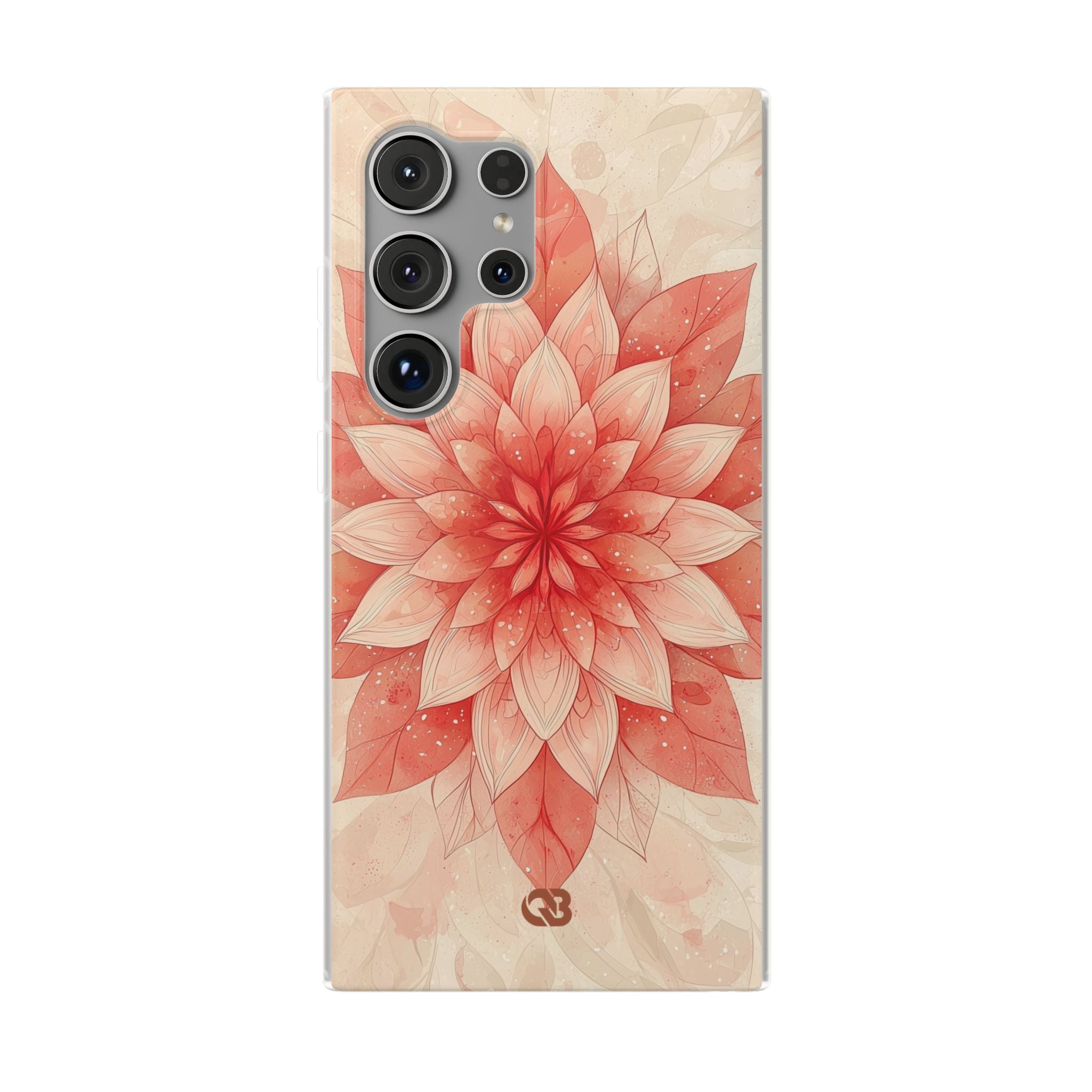 Coral Layered Bloom · Soft Phone Case for Samsung