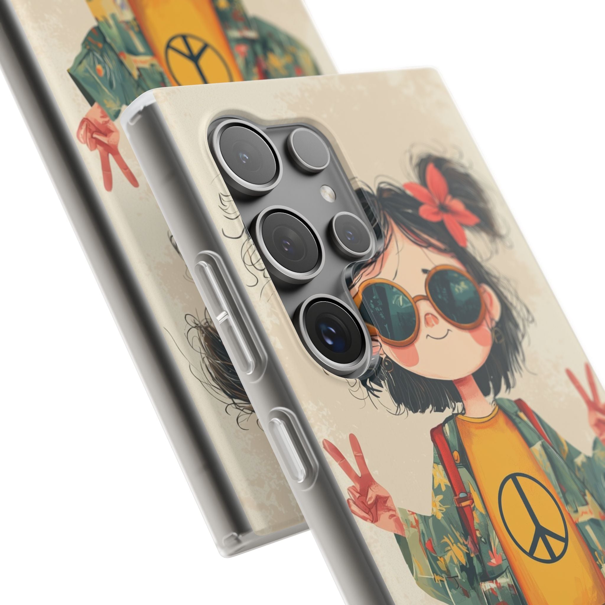 Retro Peace Girl · Soft Θήκη για Samsung