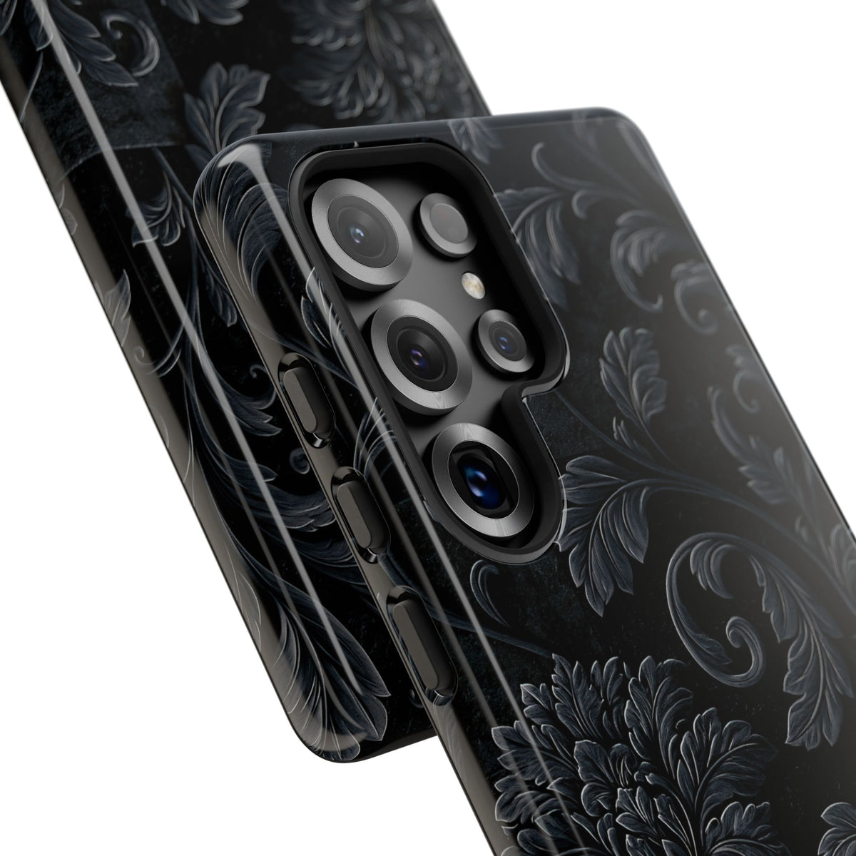 Obsidian Damask · Tough Phone Case for Samsung · Black