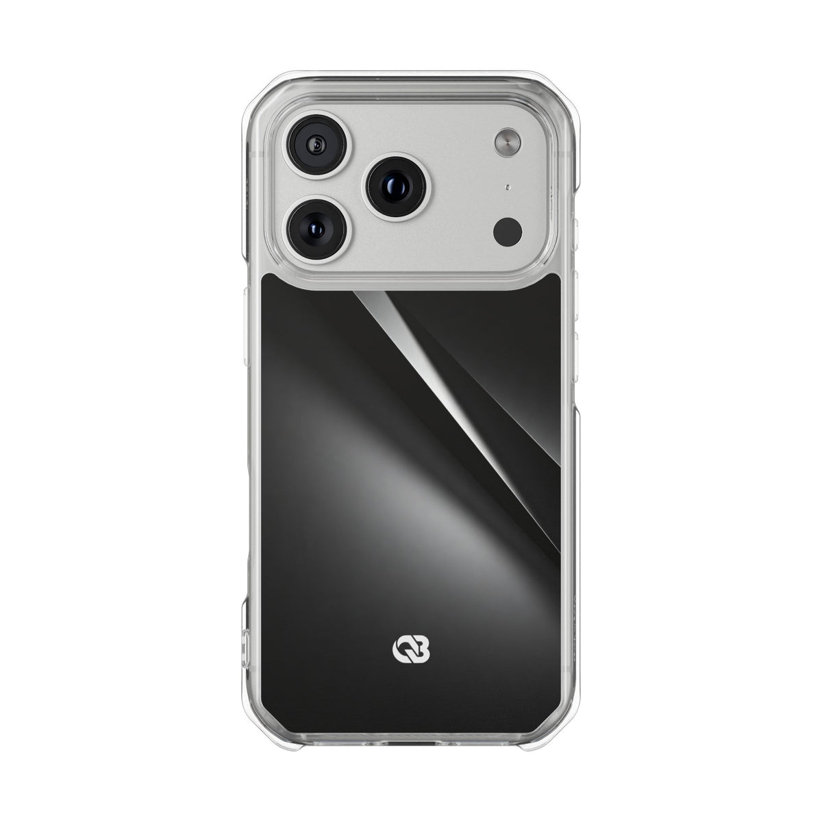 Obsidian Ridge · Clear Impact Magnetic Phone Case for iPhone · Black