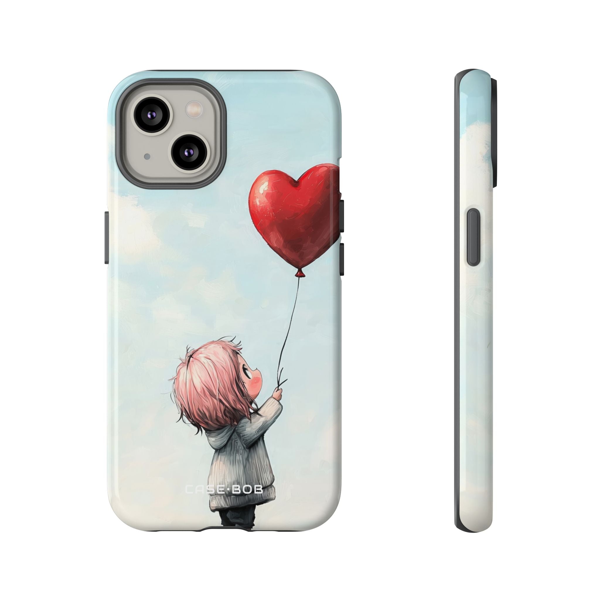Heart Balloon Glow iPhone 14 Case - Tough