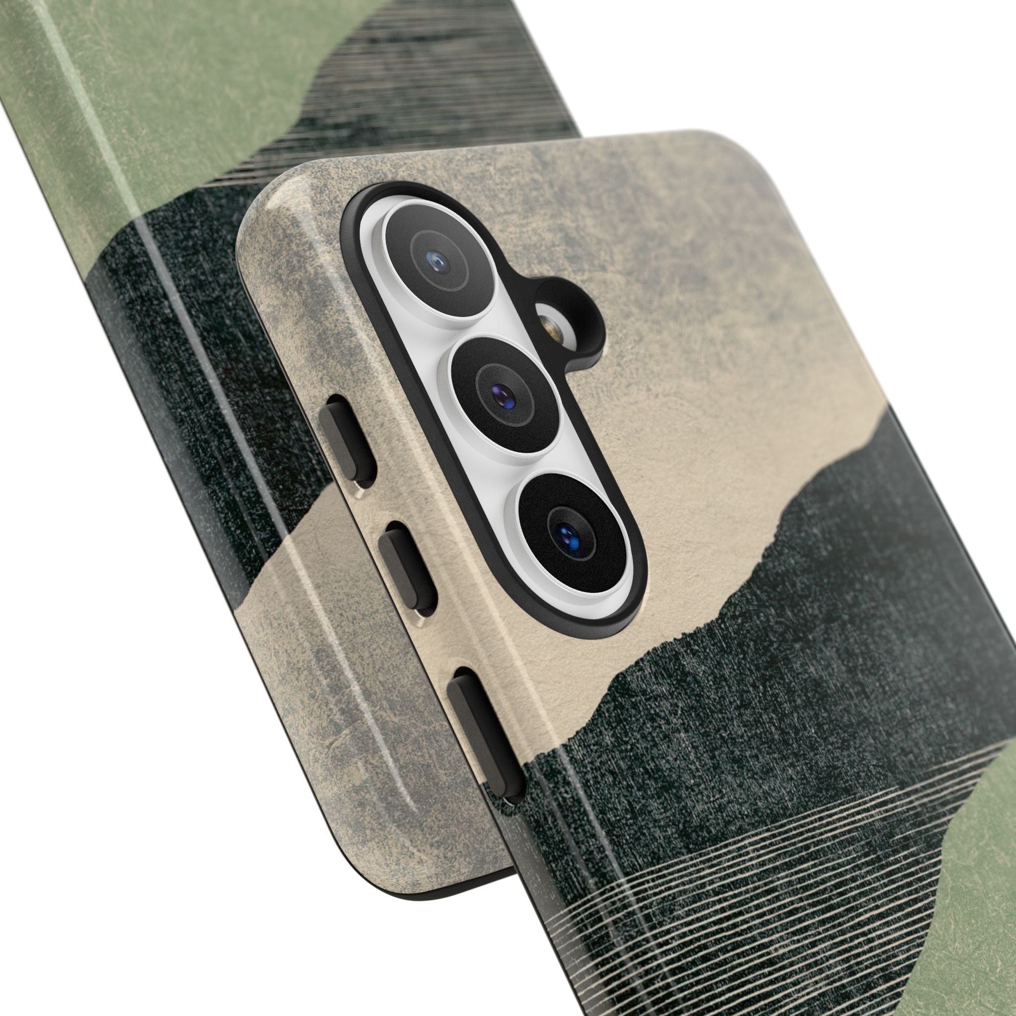 Green Tough Phone Case for Samsung - Moss Ridge Grain