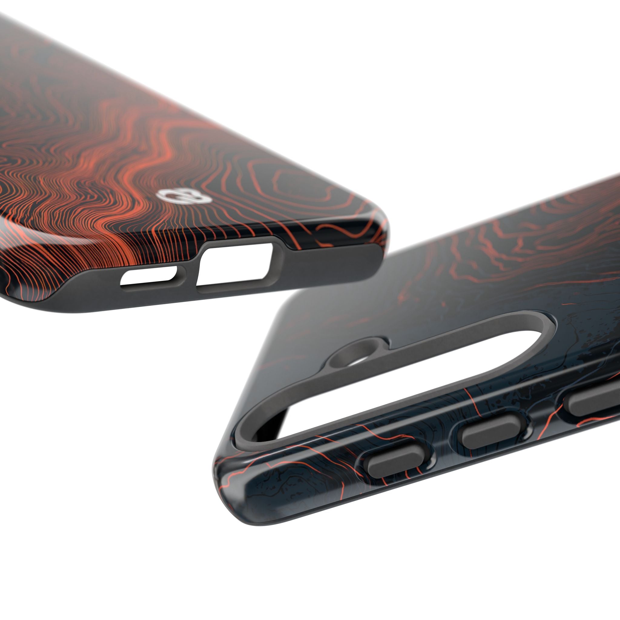 Black Tough Phone Case for Samsung - Volcanic Basalt Map
