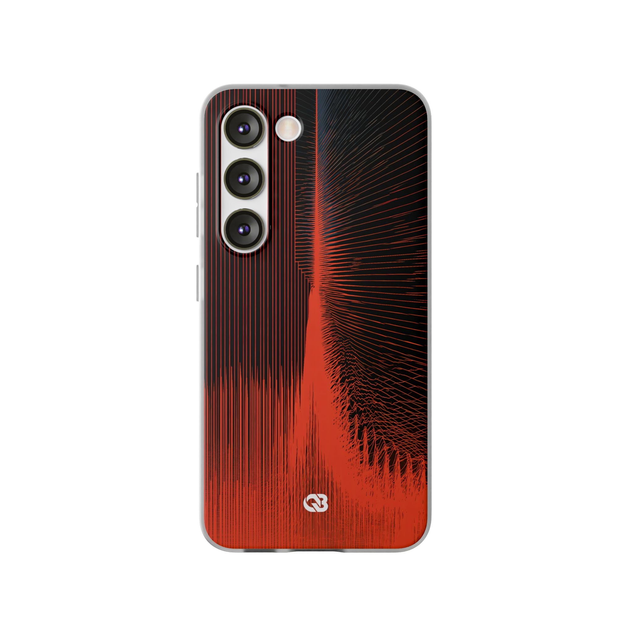 Red Lite Phone Case for Samsung - Crimson Frequency Pulse