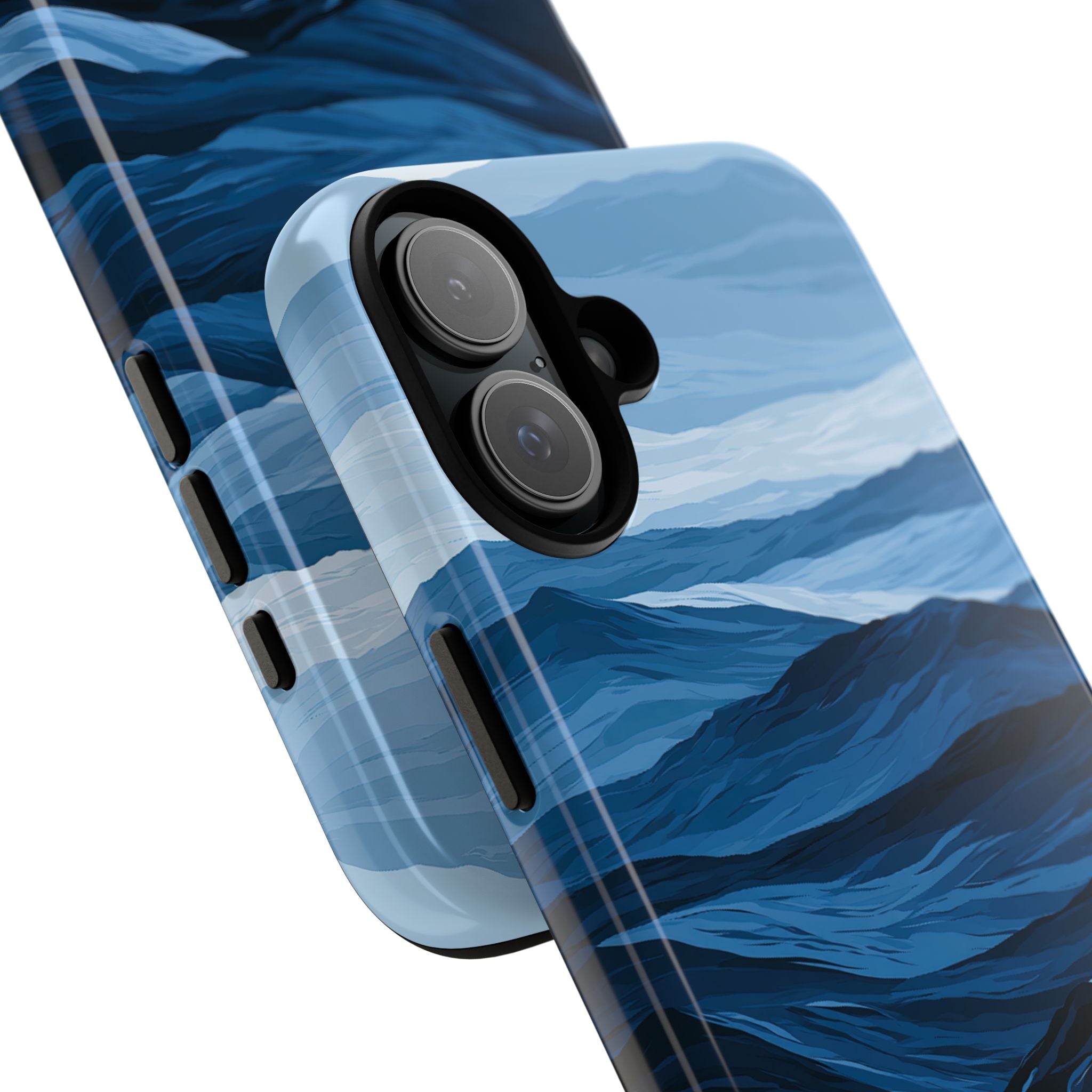Blue Tough Phone Case for iPhone - Cobalt Ridge Tides