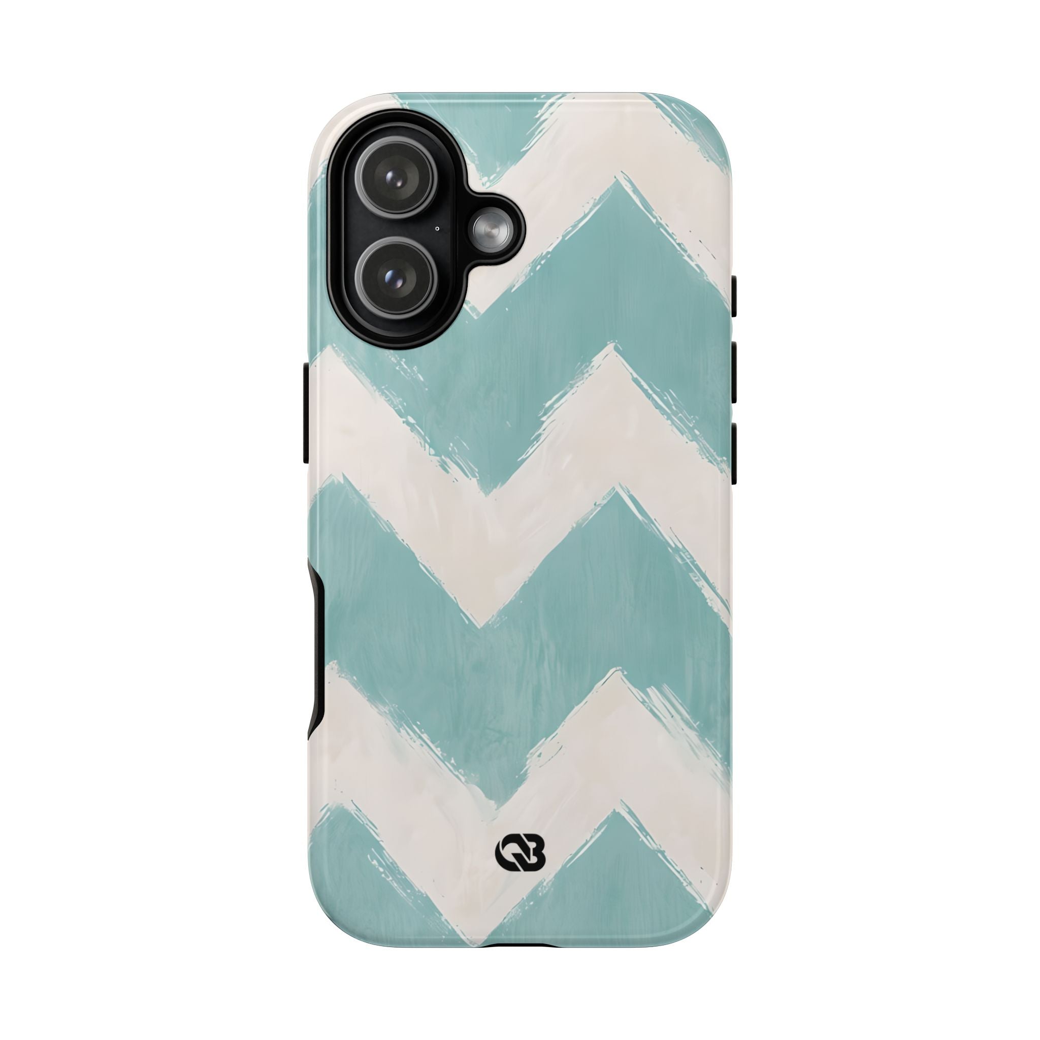 Teal Painted Chevron · Tough Phone Case for iPhone