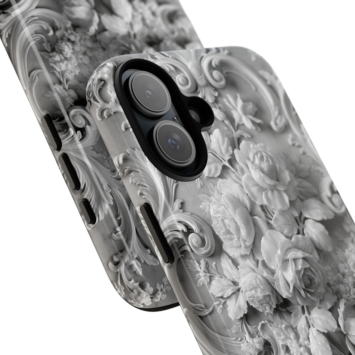 Rococo Marble Rose · Tough Phone Case for iPhone · White