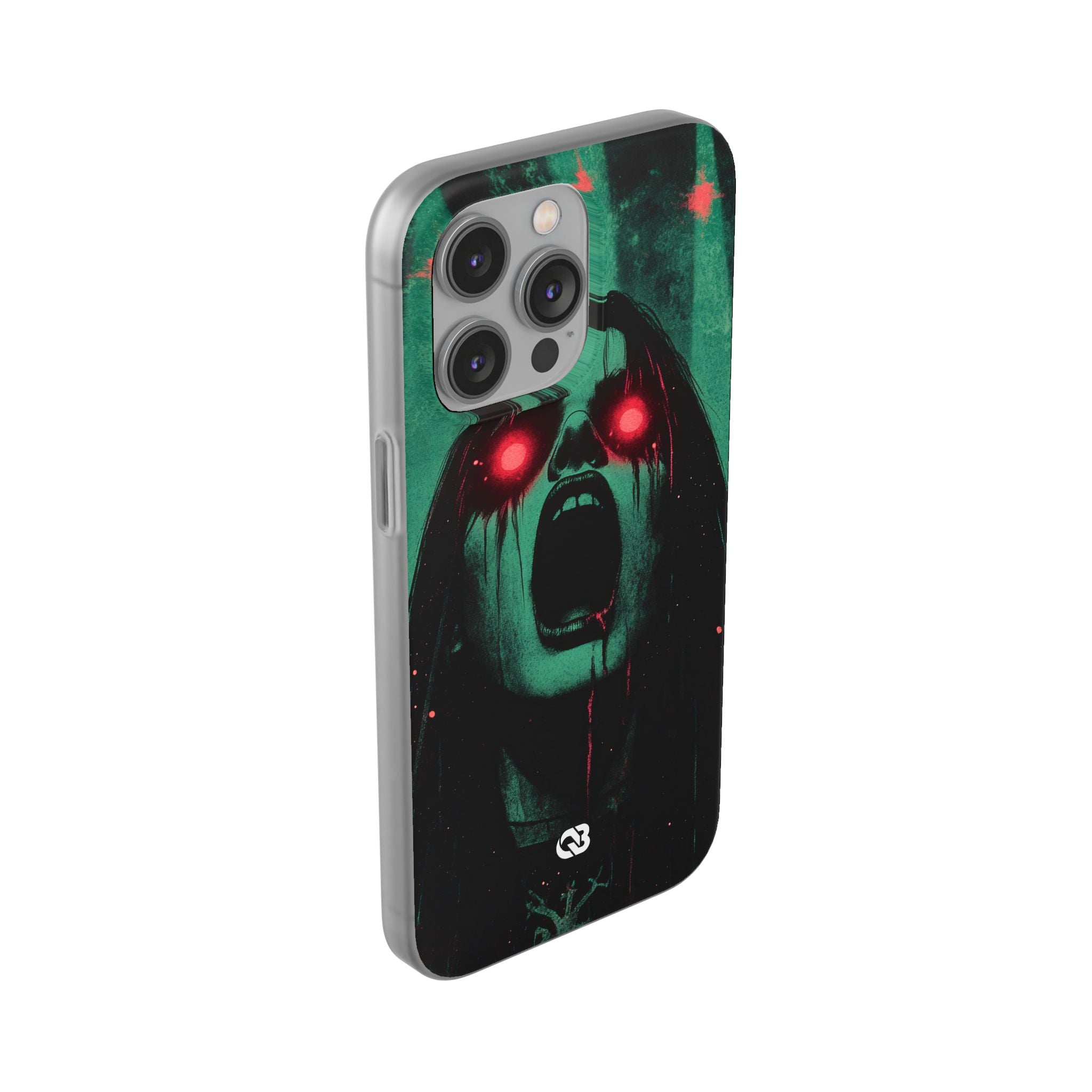 Crimson Emerald Scream · Soft Phone Case for iPhone