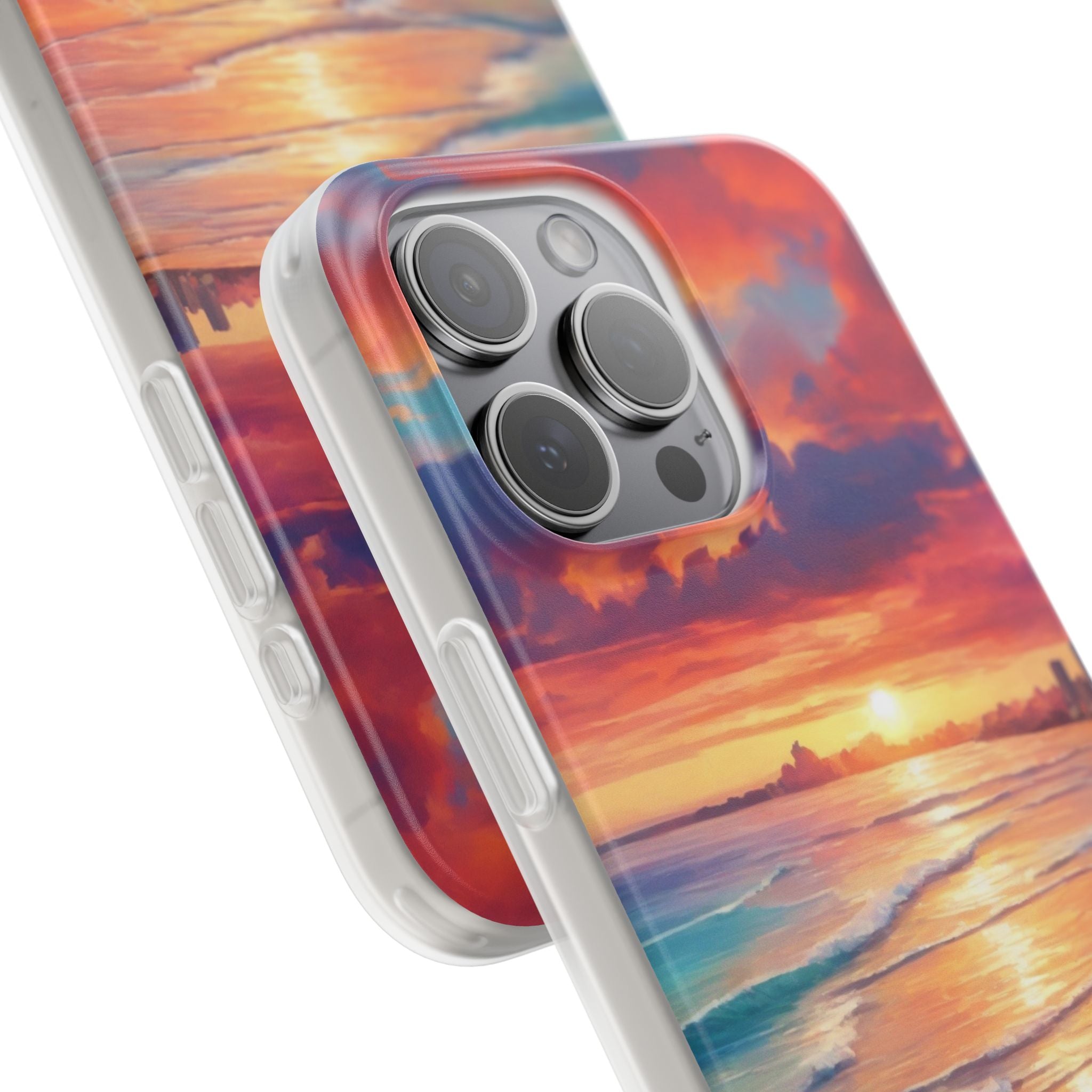 Crimson Shore Horizon · Soft Handyhülle für iPhone