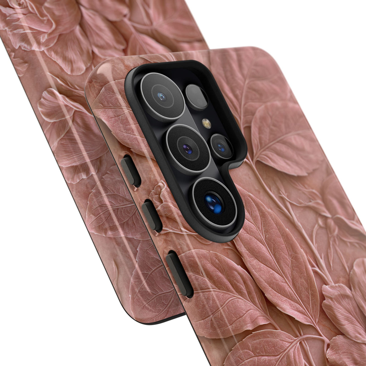 Blush Rose Relief · Tough Phone Case for Samsung · Pink