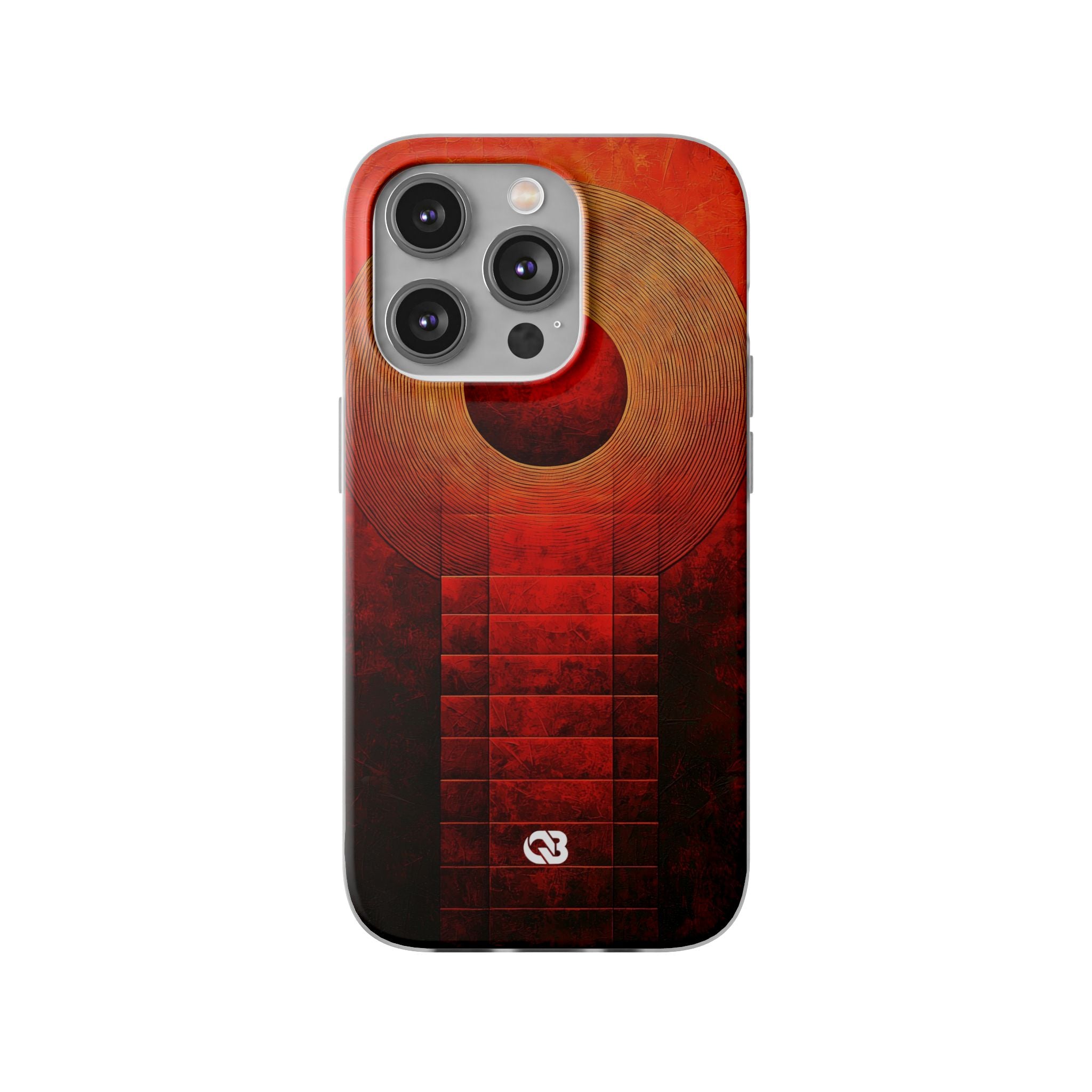 Crimson Solar Halo · Soft Custodia per iPhone