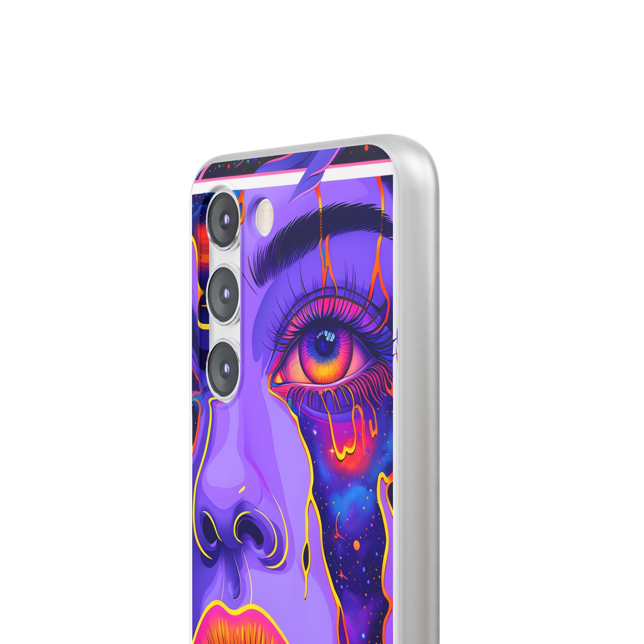 Violet Cosmic Gaze · Soft Custodia per Samsung