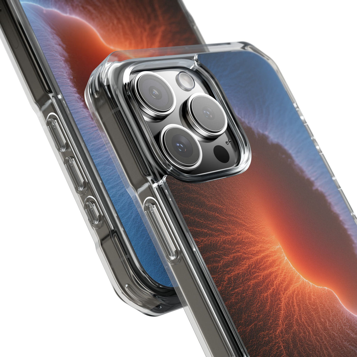 Thermal Aura Pulse · Clear Impact Magnetic Phone Case for iPhone · Blue