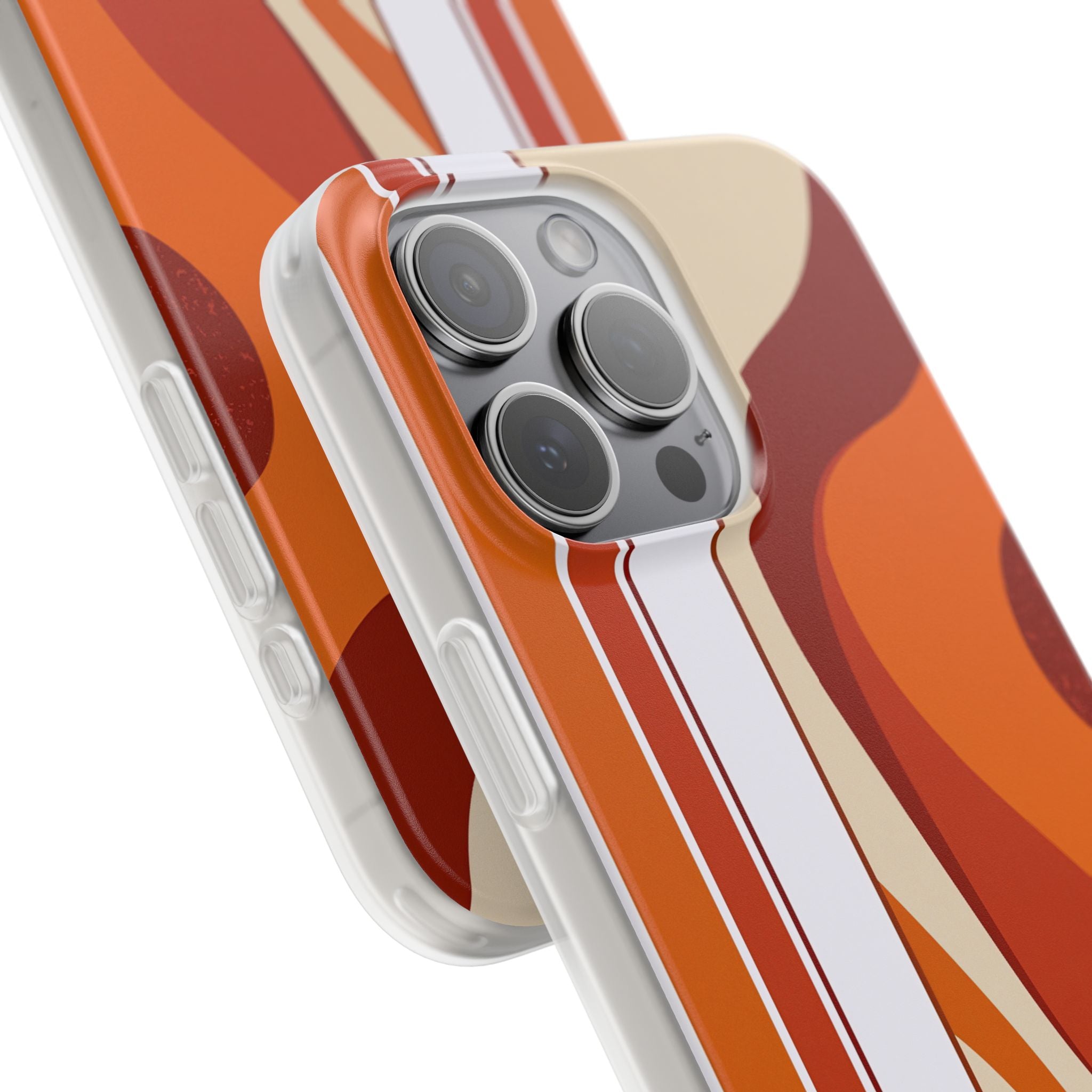 Orange Lite Phone Case for iPhone - Terracotta Metro Line