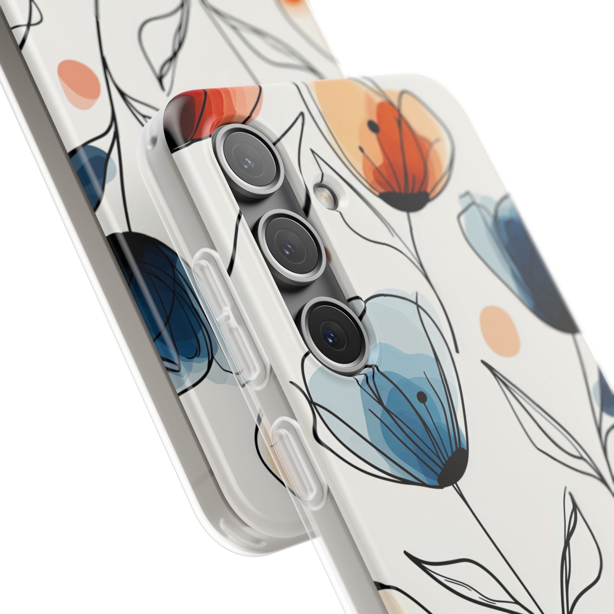 Ink Watercolor Tulips · Soft Custodia per Samsung