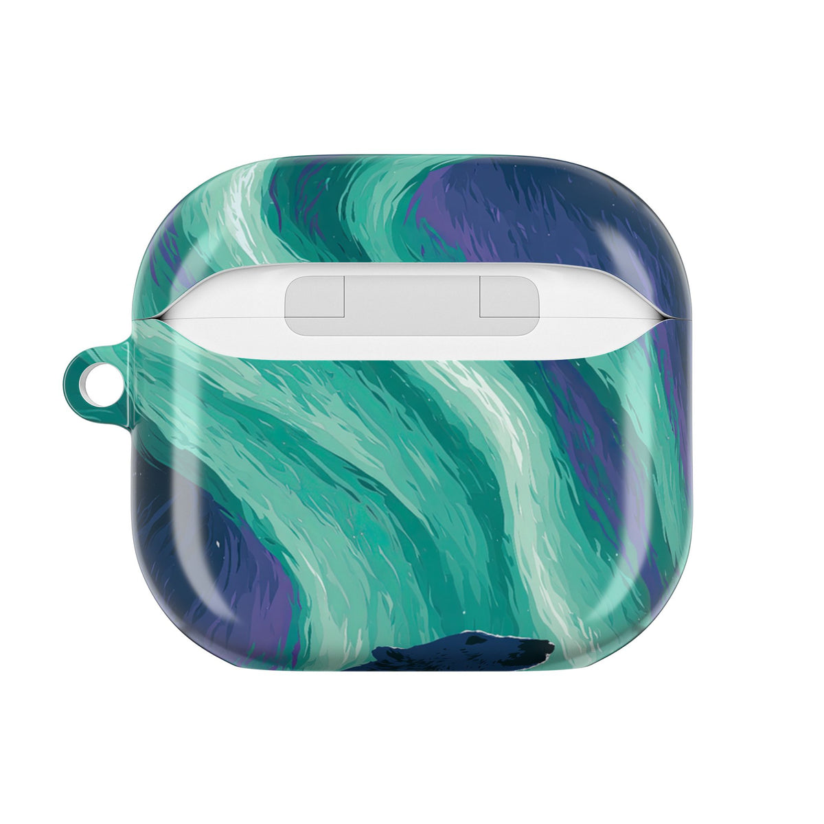 Arctic Aurora Bear · Hard Case for AirPods & AirPods Pro · Teal