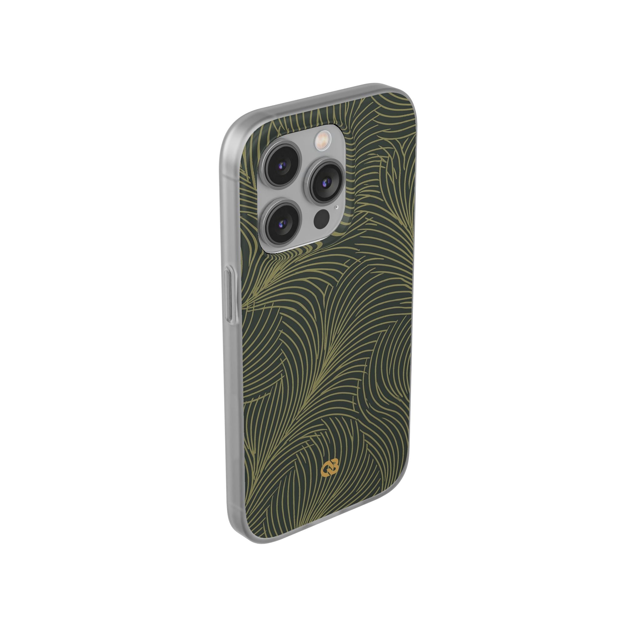 Green Lite Phone Case for iPhone - Dark Olive Plume