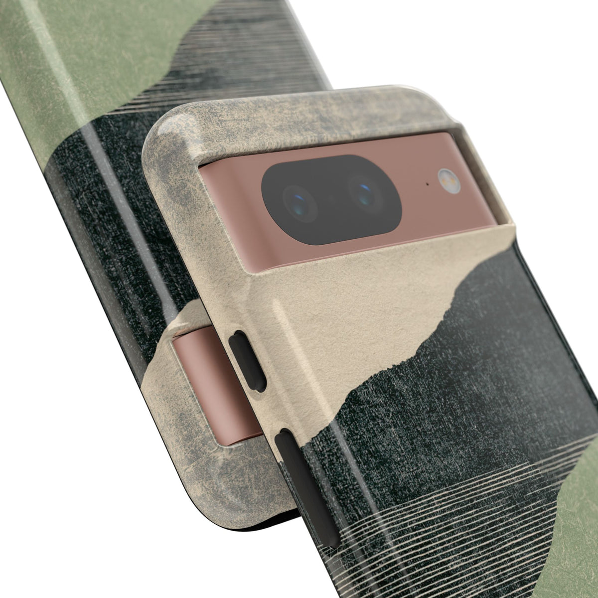 Green Tough Phone Case for Google Pixel - Moss Ridge Grain