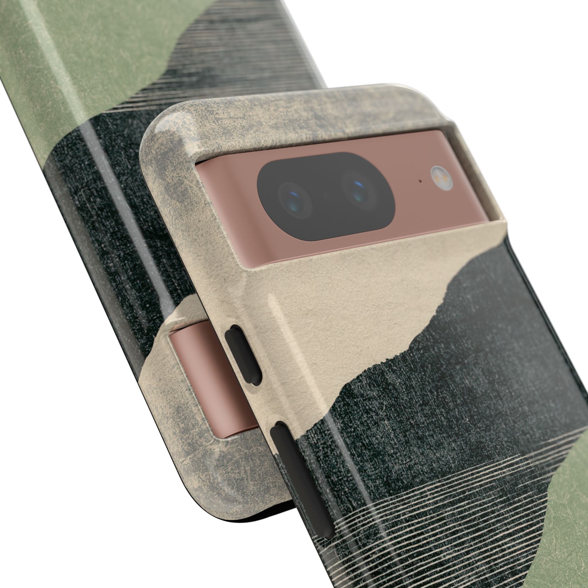 Green Tough Phone Case for Google Pixel - Moss Ridge Grain