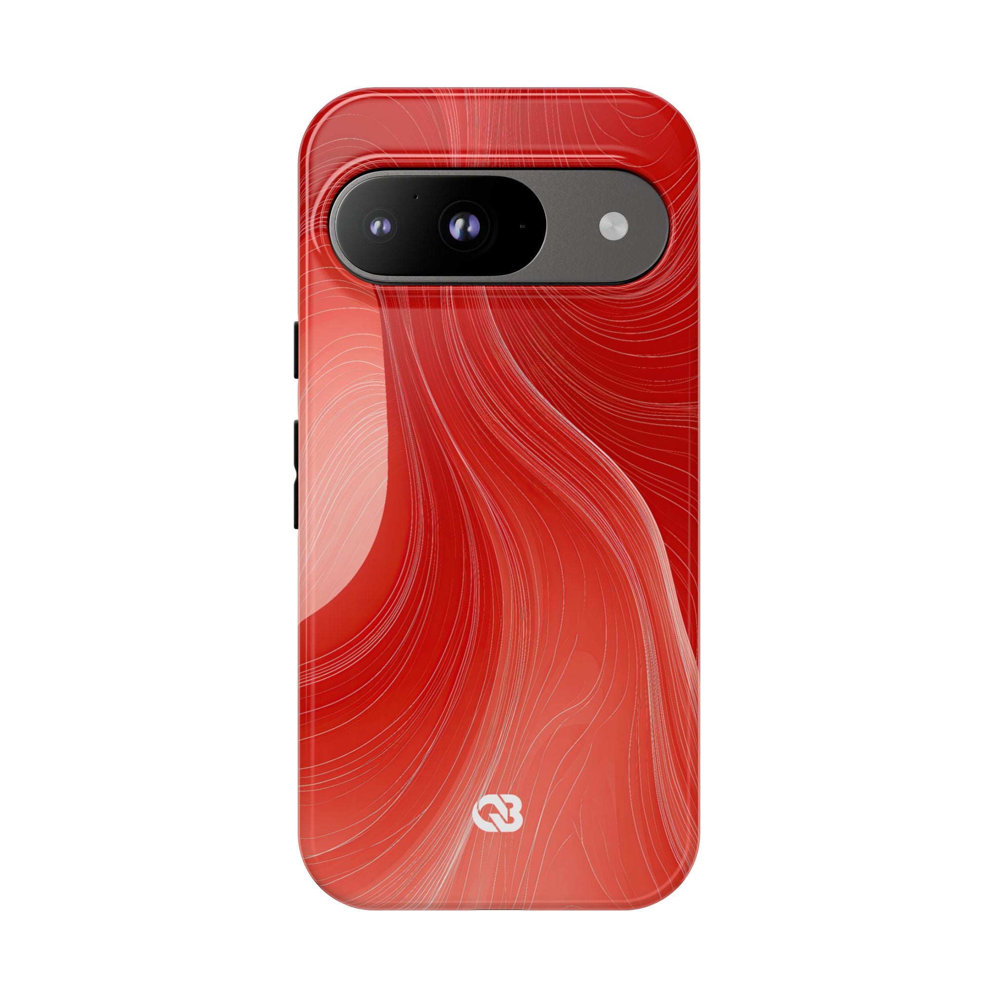 Red Tough Phone Case for Google Pixel - Crimson Silk Strands