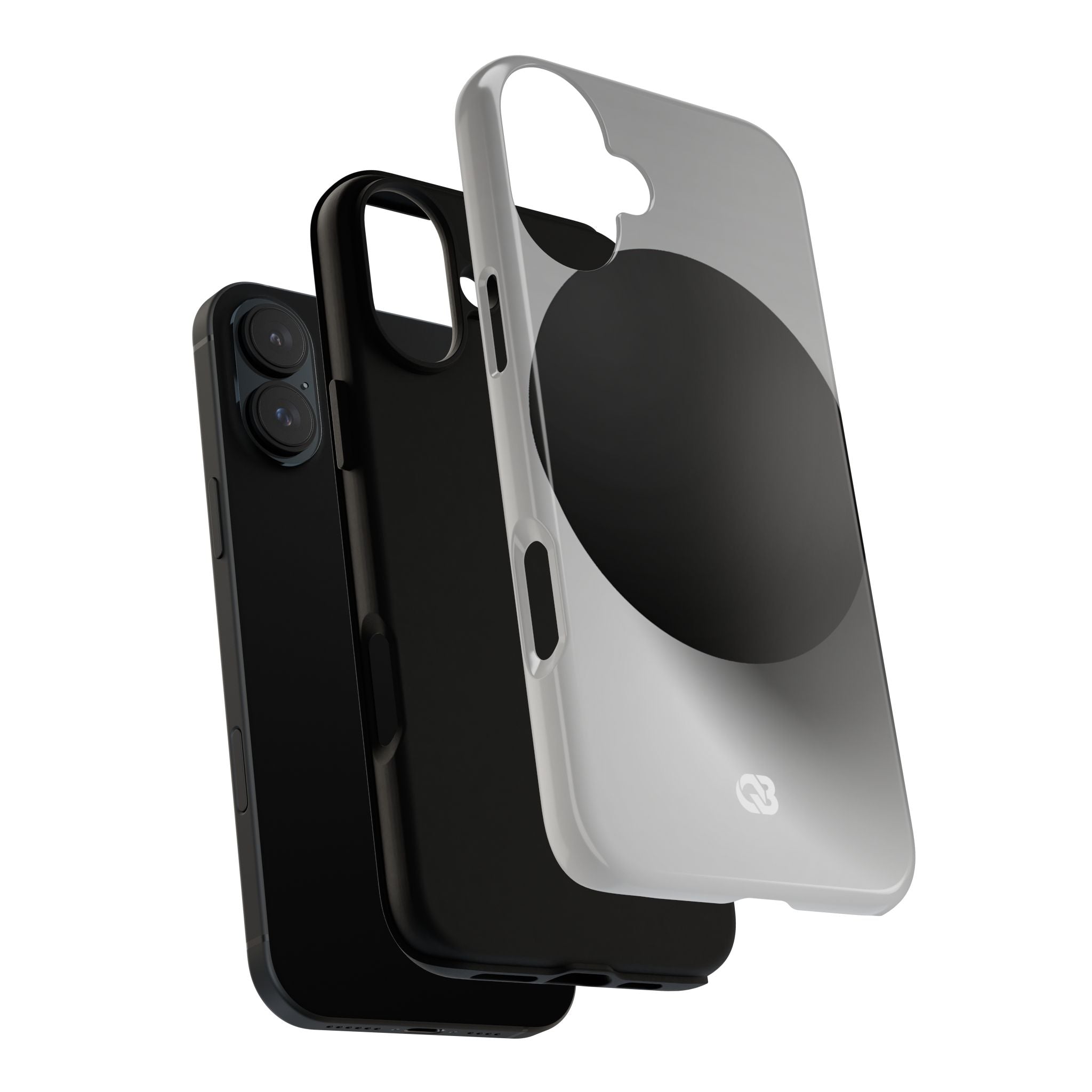Grey Tough Phone Case for iPhone - Matte Onyx Sphere