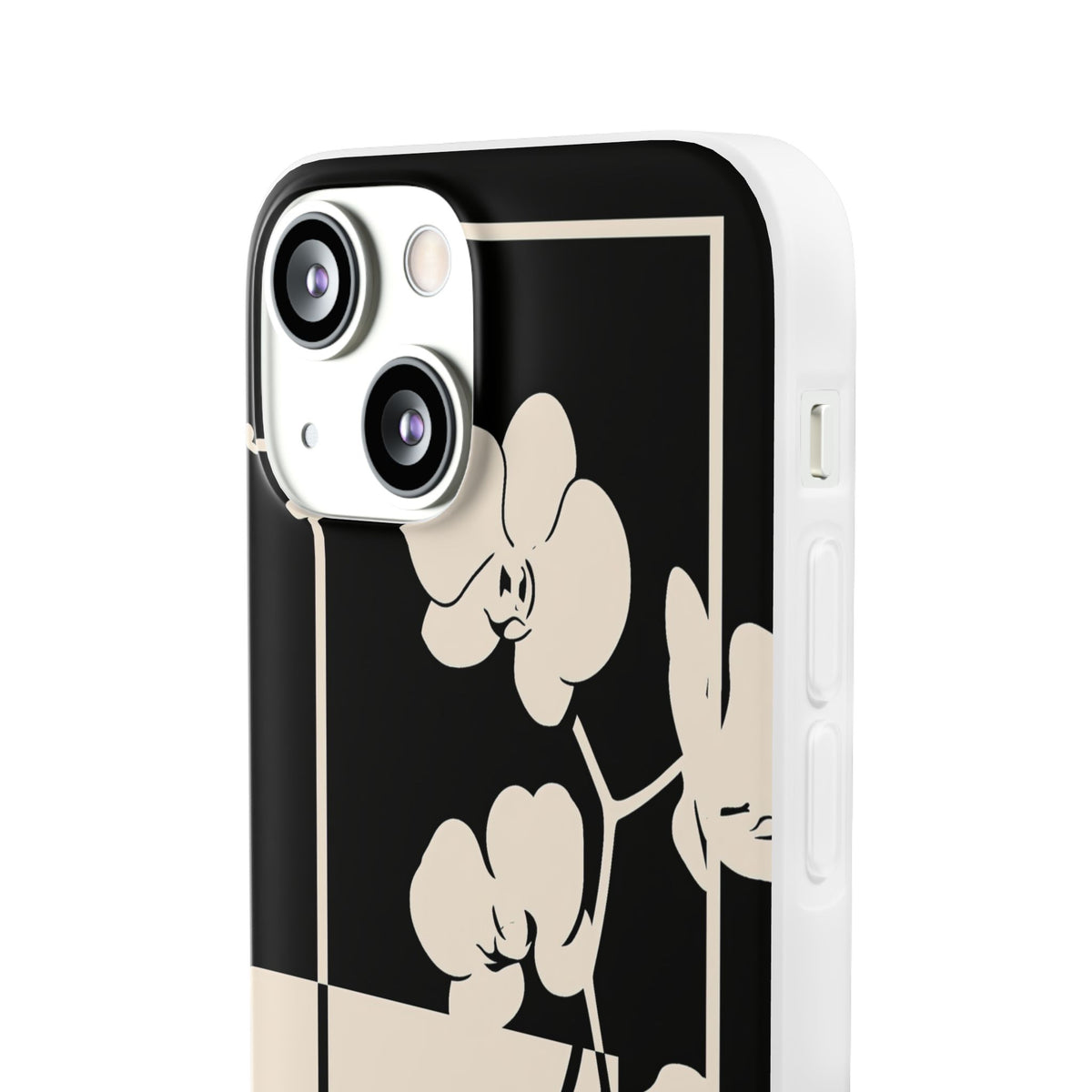 Geometric Orchid Bloom · Lite Phone Case for iPhone · Black