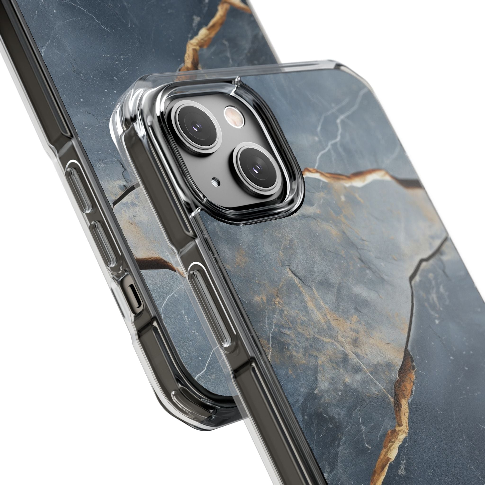 Jagged Vein Navy iPhone 14 Plus Case - Impact