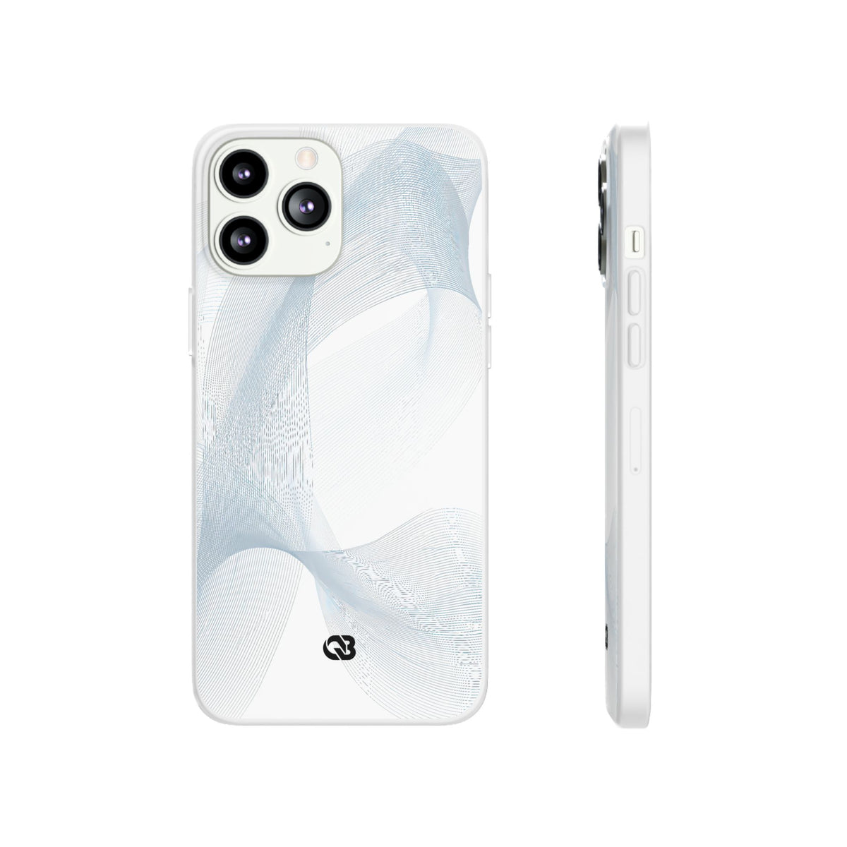 Glacial Contour Waves · Lite Phone Case for iPhone · White