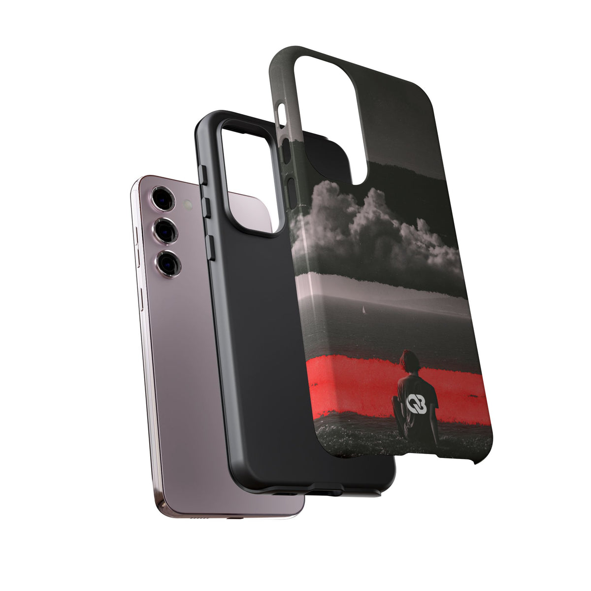 Crimson Horizon · Tough Phone Case for Samsung · Black