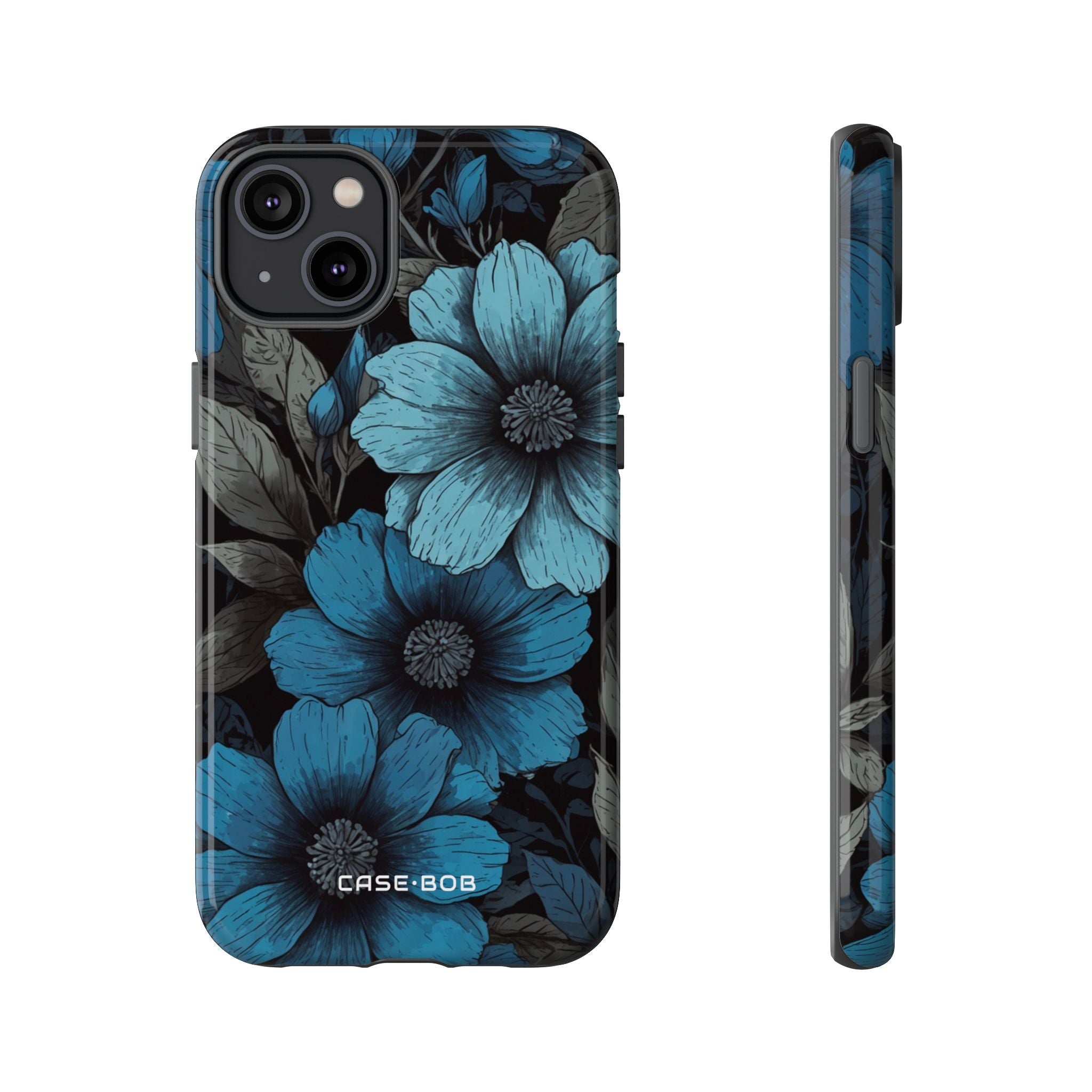 Blue Petal Radiance iPhone 14 Plus Case - Tough