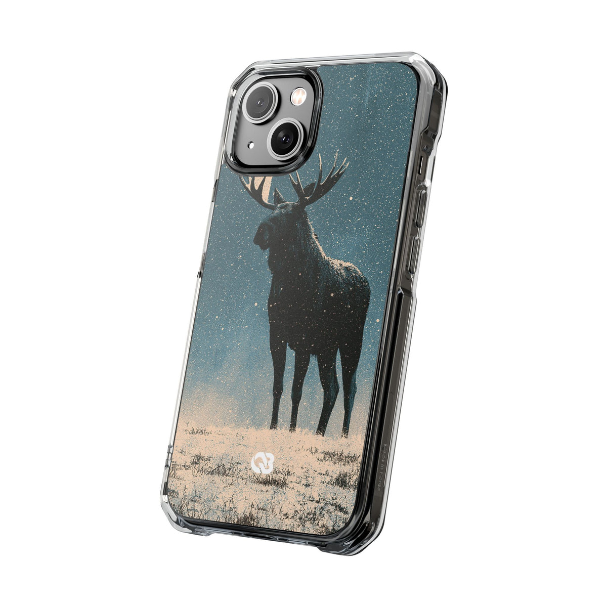 Nordic Boreal Moose · Clear Impact Magnetic Phone Case for iPhone · Blue