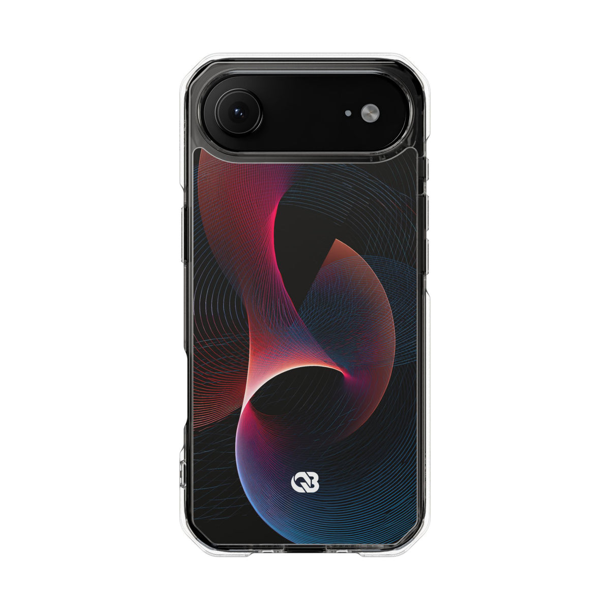 Black Impact MagSafe Phone Case for iPhone - Cobalt Crimson Flux