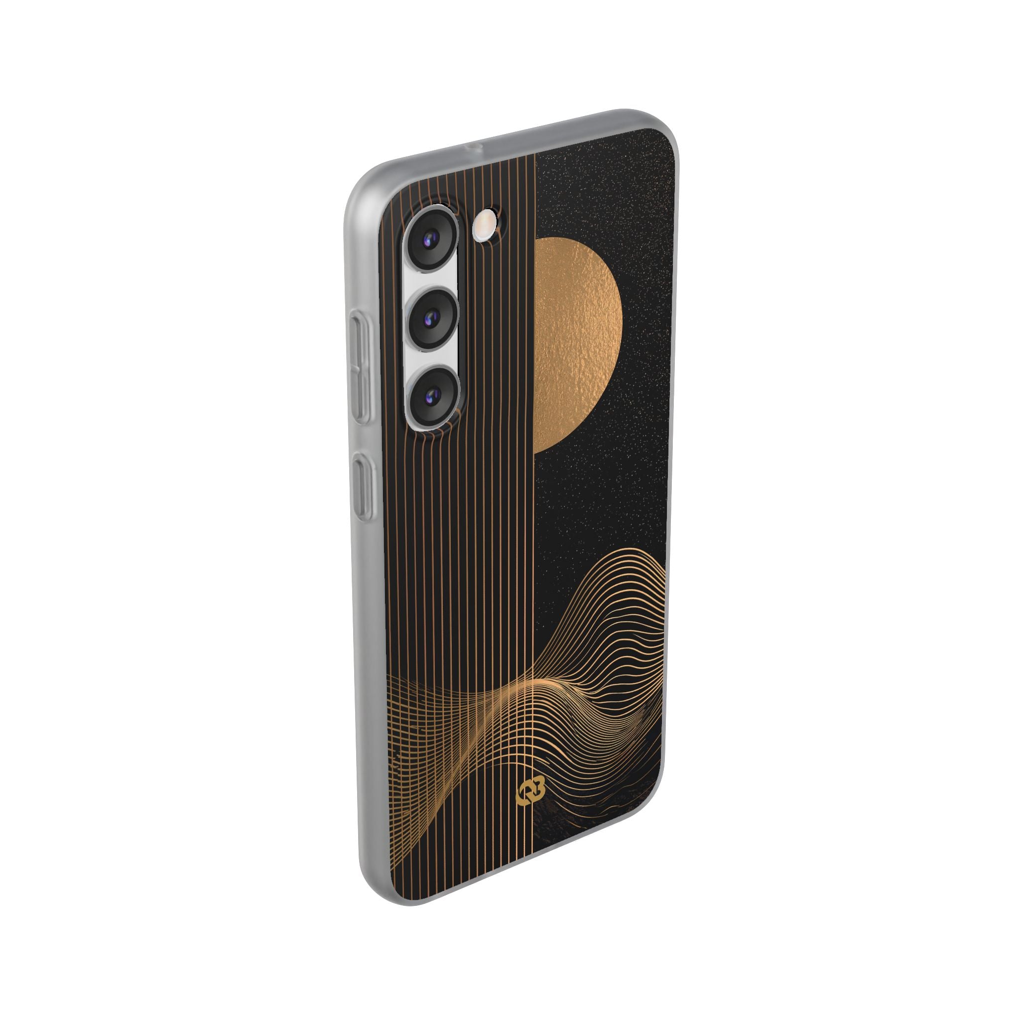 Gold Lite Phone Case for Samsung - Gilded Obsidian Dunes