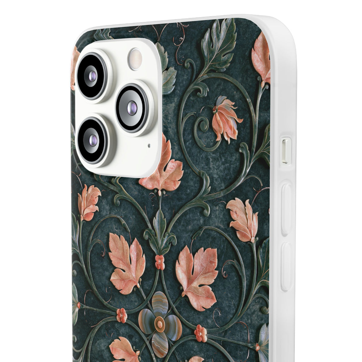 Florentine Rose Arabesque · Lite Phone Case for iPhone · Green
