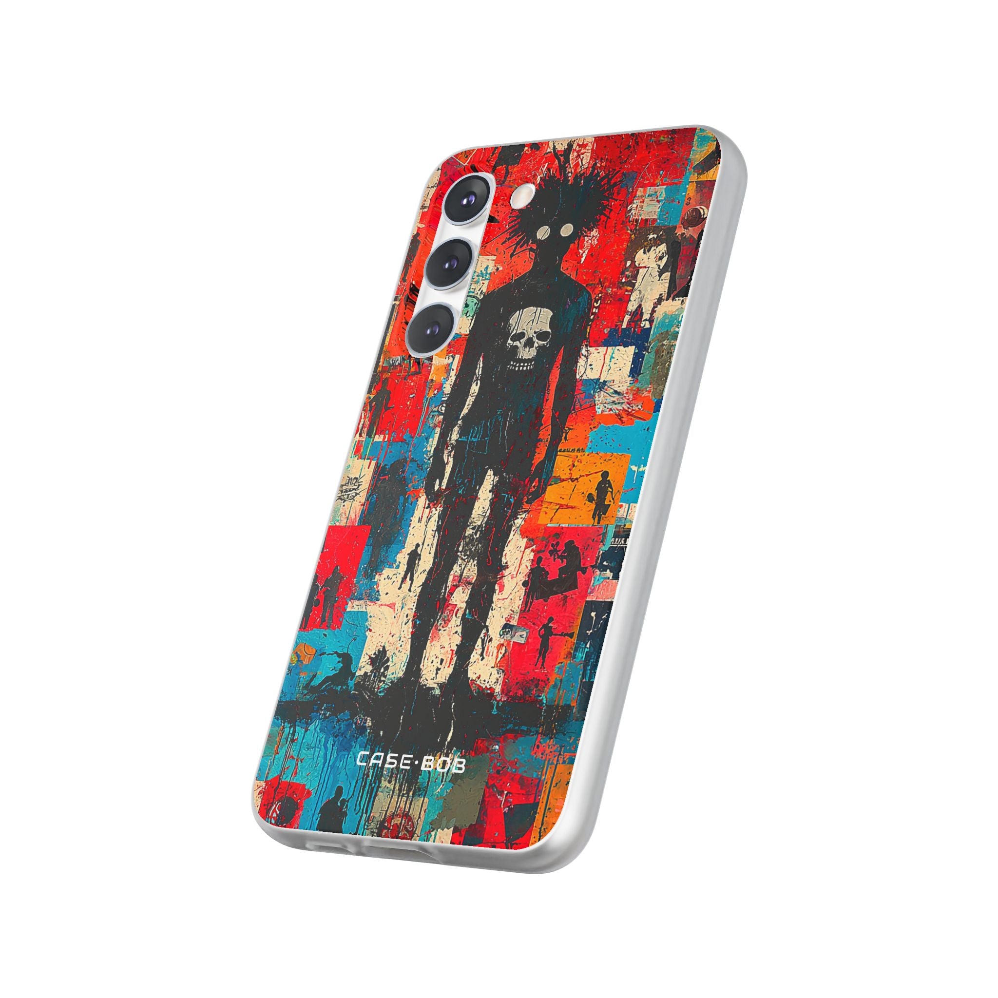 Spiky Skull Silhouette Samsung S23 Plus Case - Soft