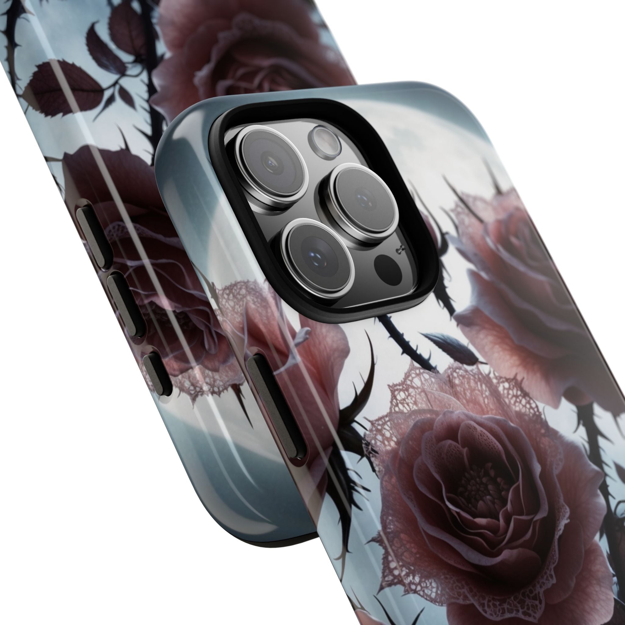 Luminous Rose Thorns iPhone 16 Pro Max Skal - Tough
