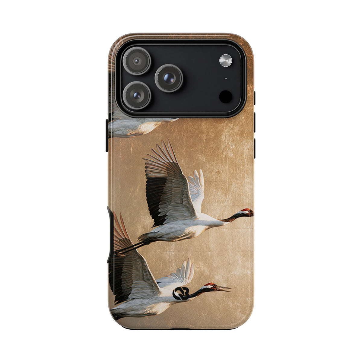 Golden Crane Flight · Tough Phone Case for iPhone · Gold