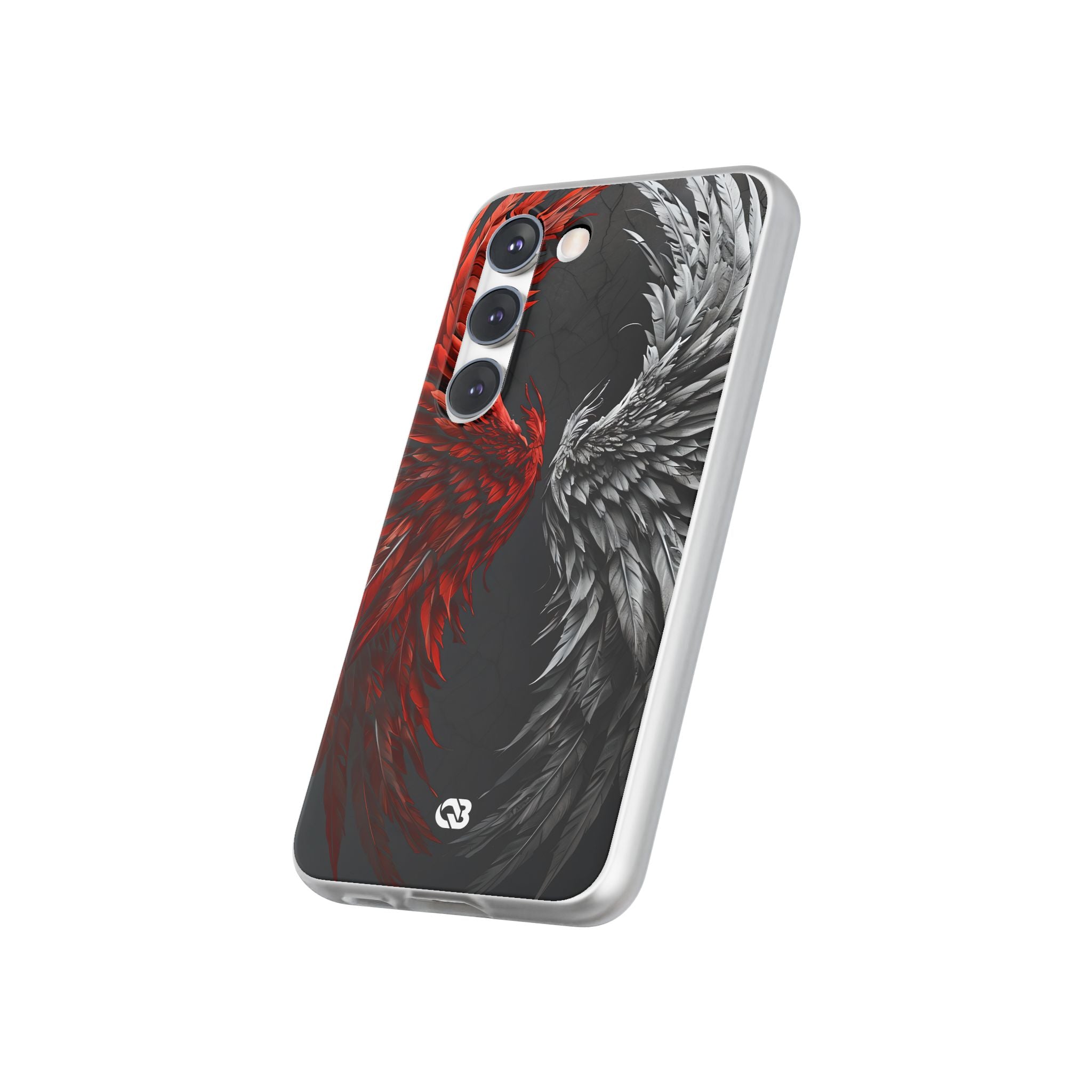 Split Crimson Wing · Soft Phone Case for Samsung