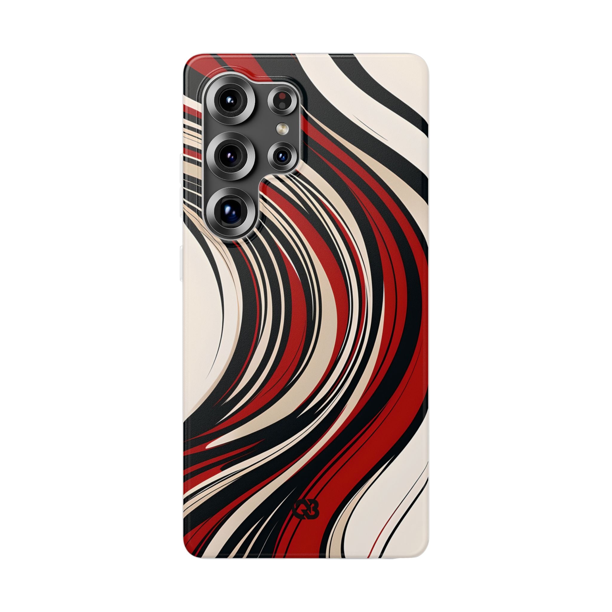 Crimson Flow Waves · Soft Phone Case for Samsung